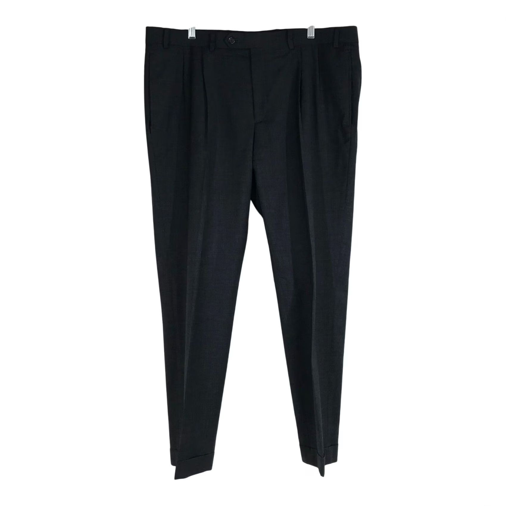 Ralph Lauren Lauren Ralph Dress Mens 38 Black MEN PLEATED WOOL CUFFED PANTS Size US 38 / EU 54 - 2 Thumbnail