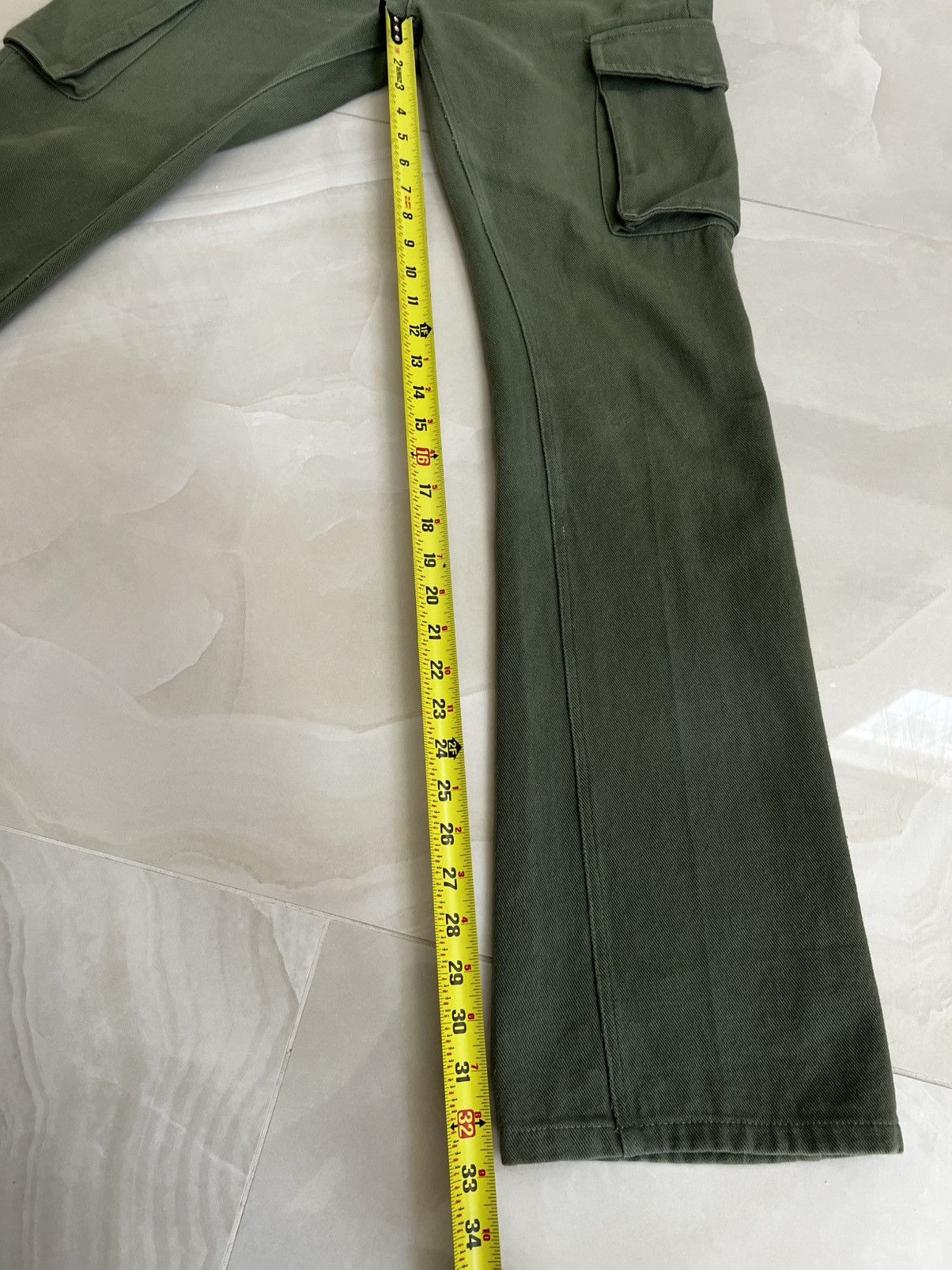 Lac Demure Ruben Kone Flared Cargo Pants Olive Medium Lac Demure Size US 29 - 7 Thumbnail