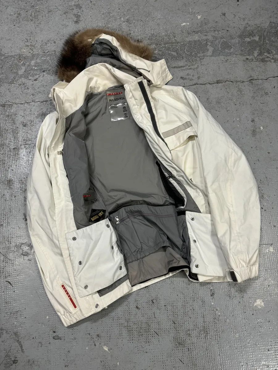 Prada AW2006 Prada Cream Beige White Utility Fur Hooded Jacket Size US L / EU 52-54 / 3 - 7 Thumbnail