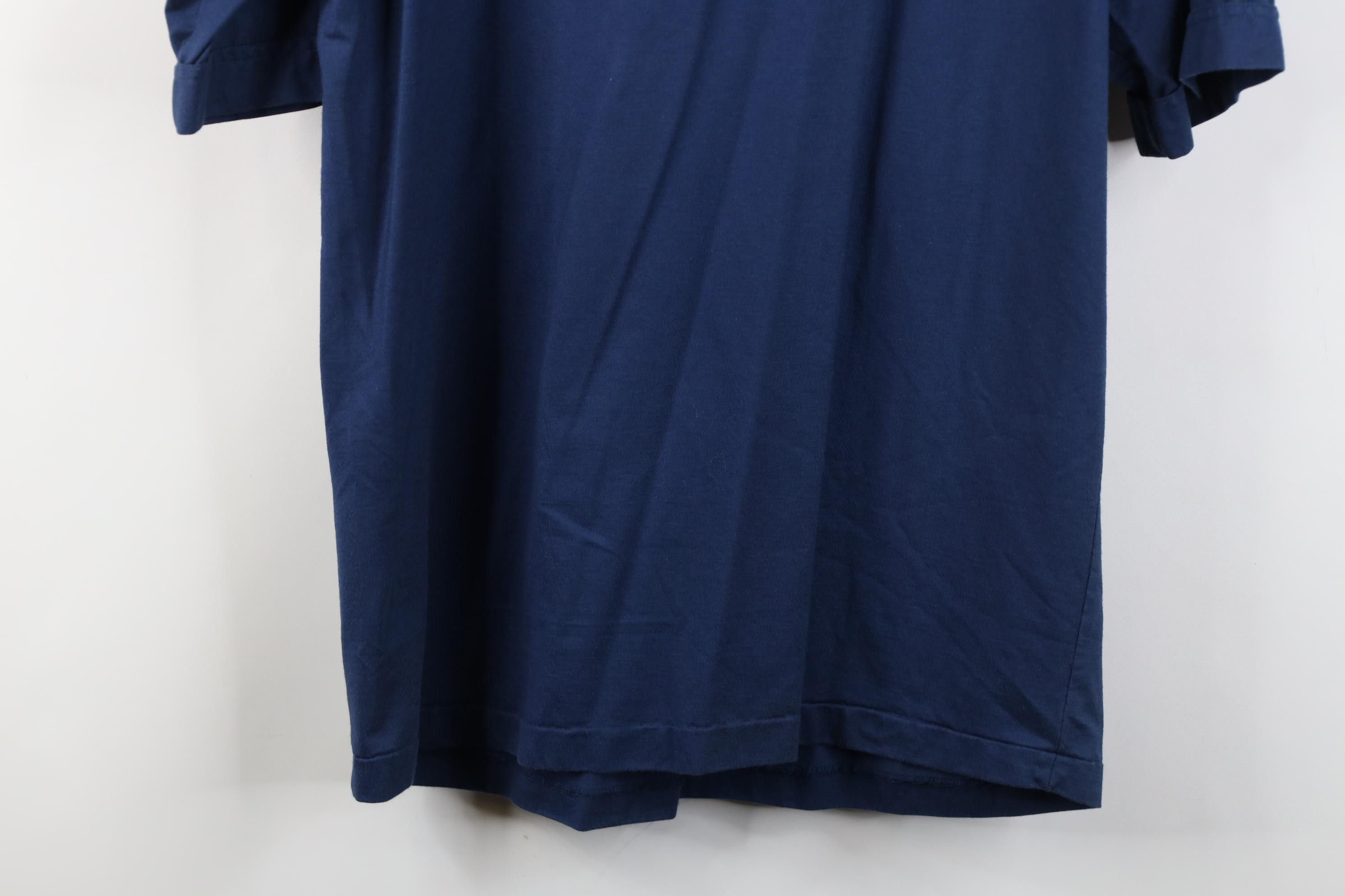 Vintage Vintage 70s Streetwear Knit Collared Golf Polo Shirt Blue Size US L / EU 52-54 / 3 - 13 Thumbnail