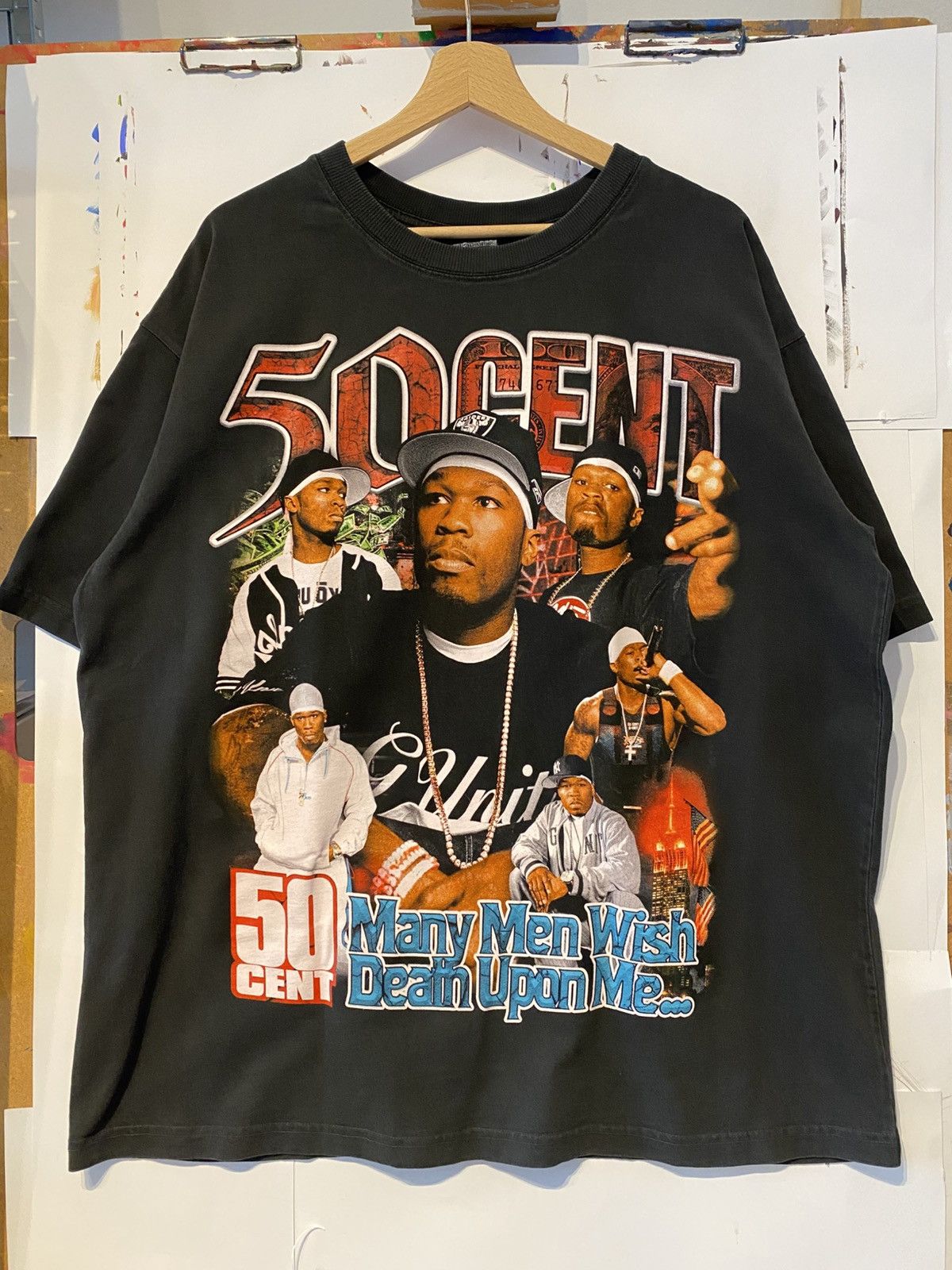 50 Cent × Marino Morwood × Vintage 50 Cent get rich or die trying merch t Shirt marino morwood Size US XL / EU 56 / 4 - 1 Thumbnail