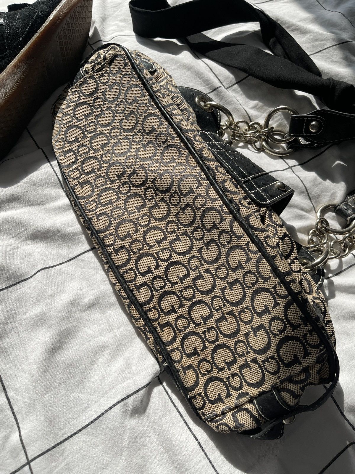 Guess Guess vintage buckle logo bag Monogram mini 00s Y2k Handbag Size ONE SIZE - 13 Thumbnail
