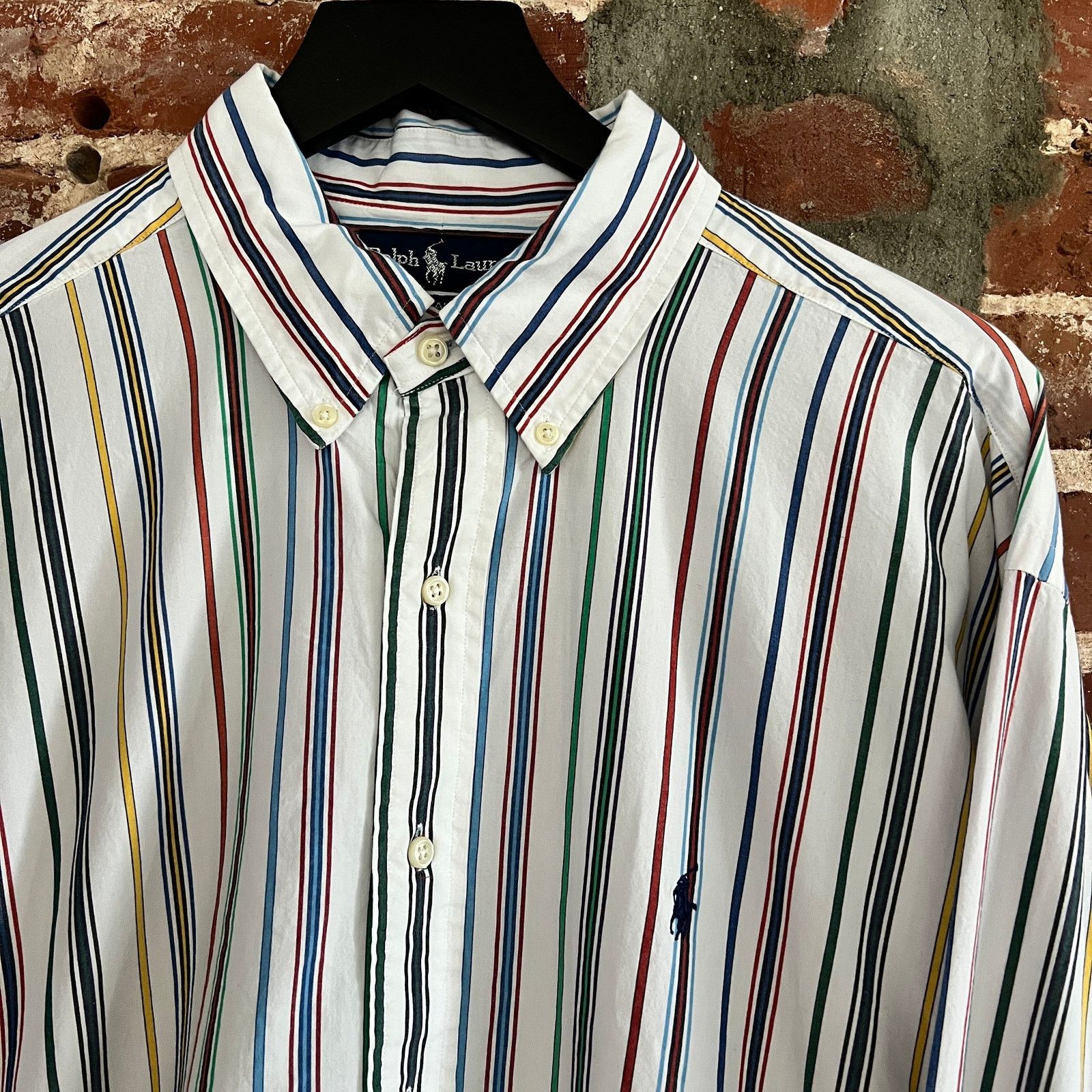 Polo Ralph Lauren VTG Polo Ralph Lauren Men's Striped Shirt XL 28x34 Size US XL / EU 56 / 4 - 1 Thumbnail