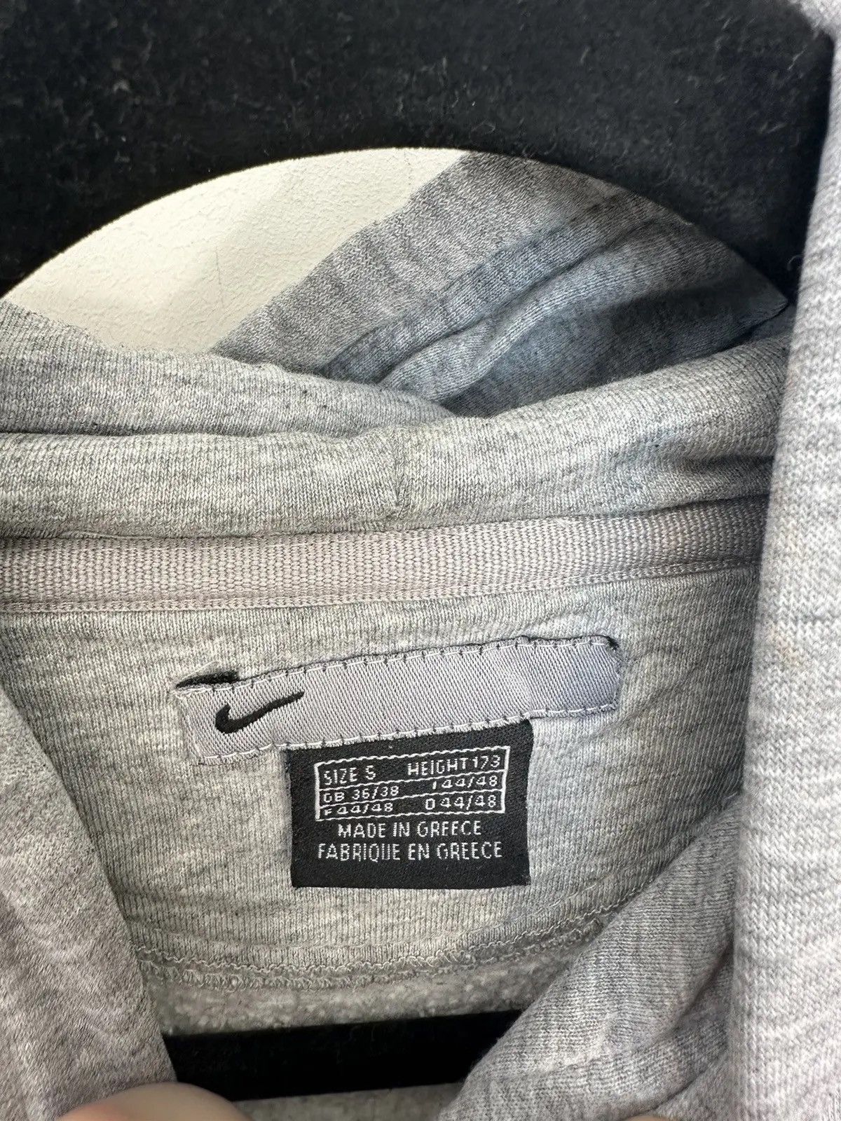Nike × Vintage Vintage Nike Y2K Embroidered Swoosh Retro Hype Gray Hoodie Size US S / EU 44-46 / 1 - 9 Thumbnail