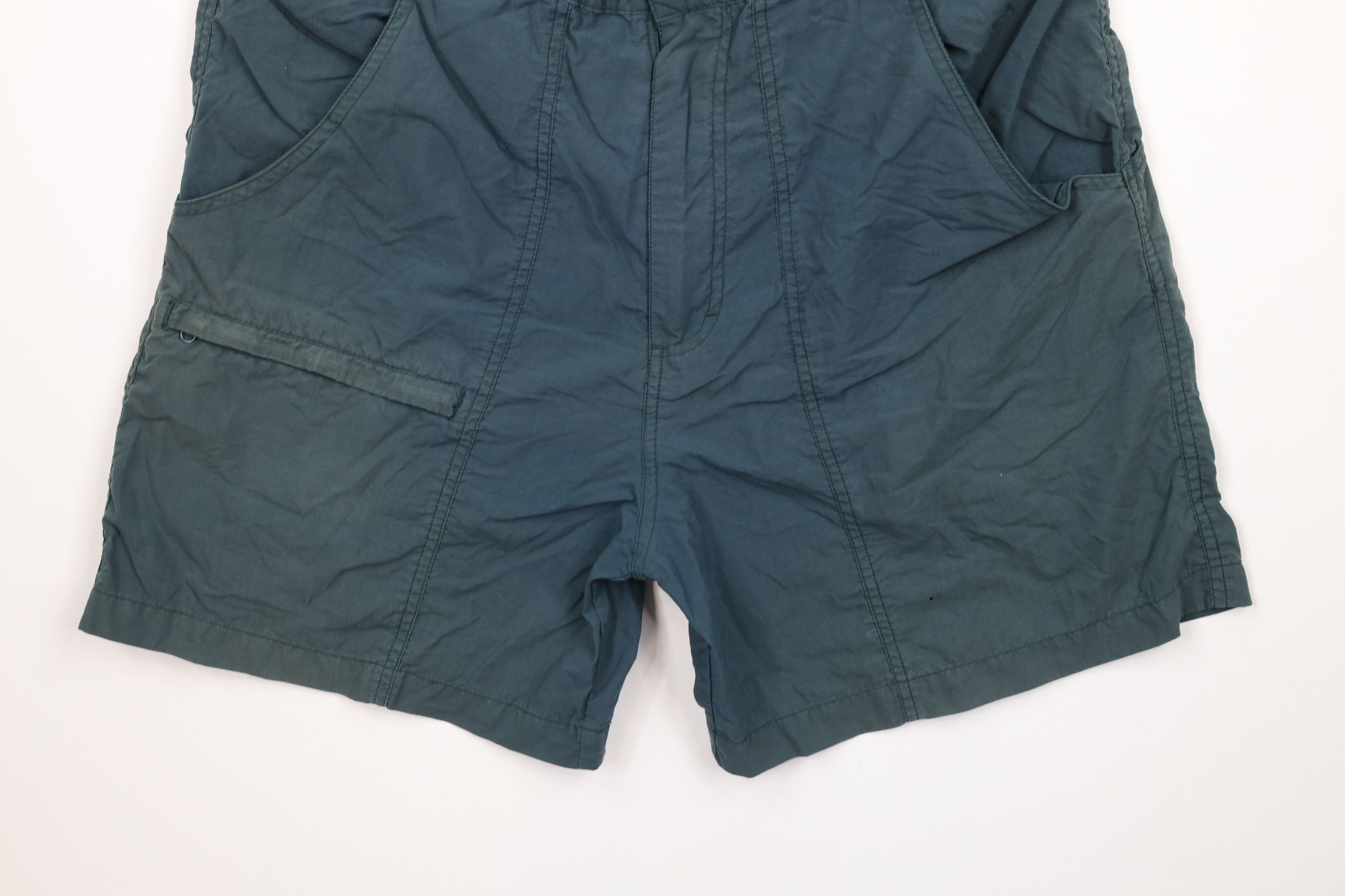 Cabelas × Vintage Vintage 90s Cabelas Blank Above Knee Shorts Green Polyester Size US 32 / EU 48 - 4 Thumbnail