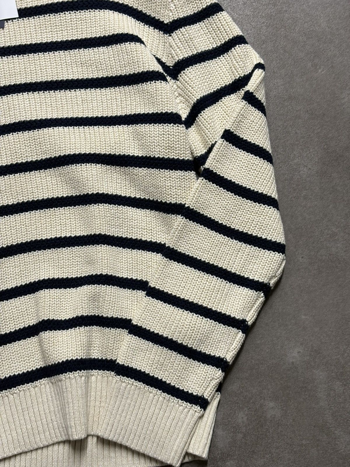 Polo Ralph Lauren Cream Striped Cotton Linen Sweater Ralph Lauren Men’s XL Size US XL / EU 56 / 4 - 3 Thumbnail