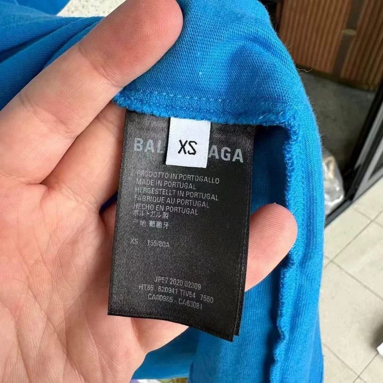 Balenciaga Balenciaga Klein Blue Slogan Short Sleeve Size US XS / EU 42 / 0 - 4 Thumbnail