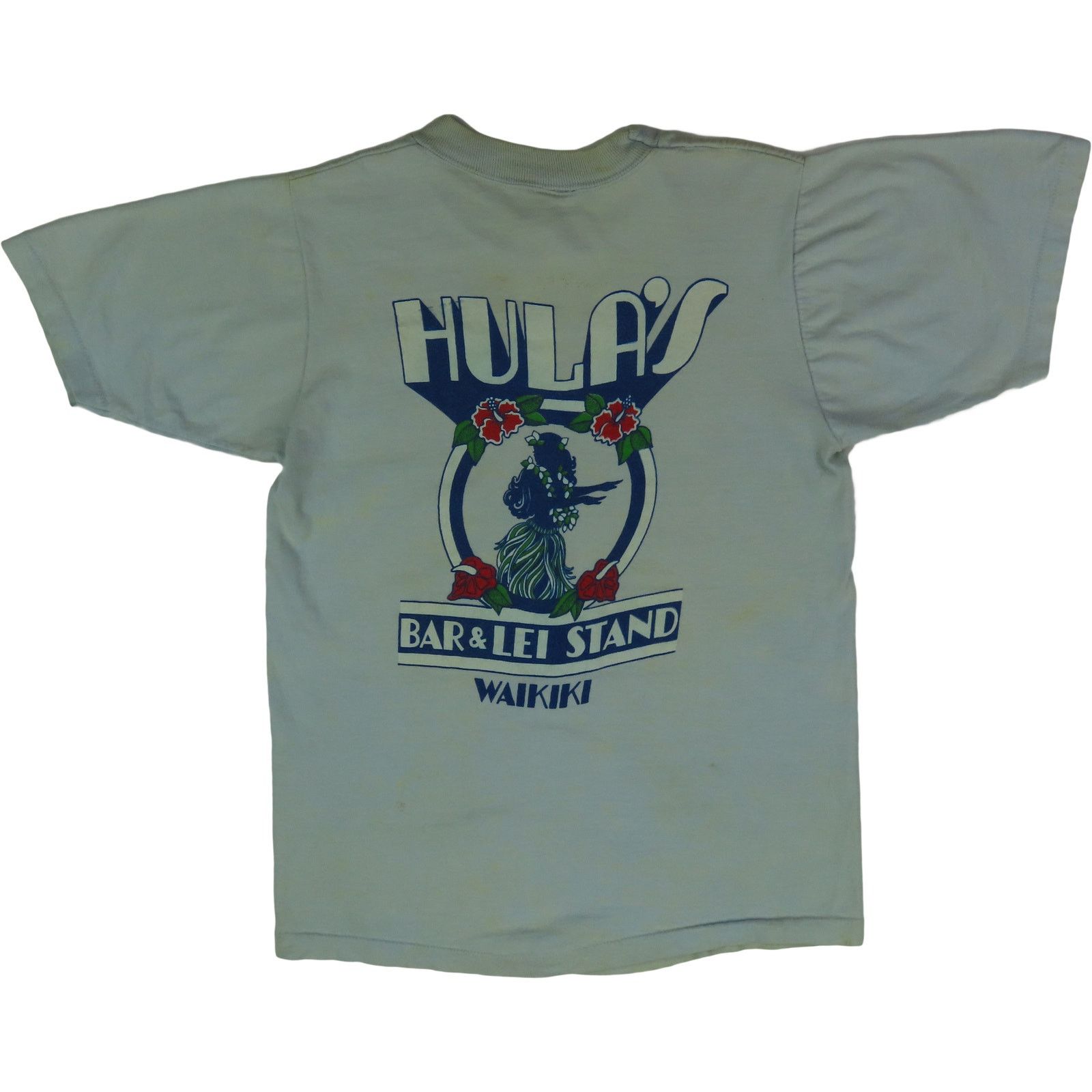 Vintage 80s Vintage Hula's Bar & Lei Stand LGBTQ Gay Bar T Shirt Size US XS / EU 42 / 0 - 1 Thumbnail