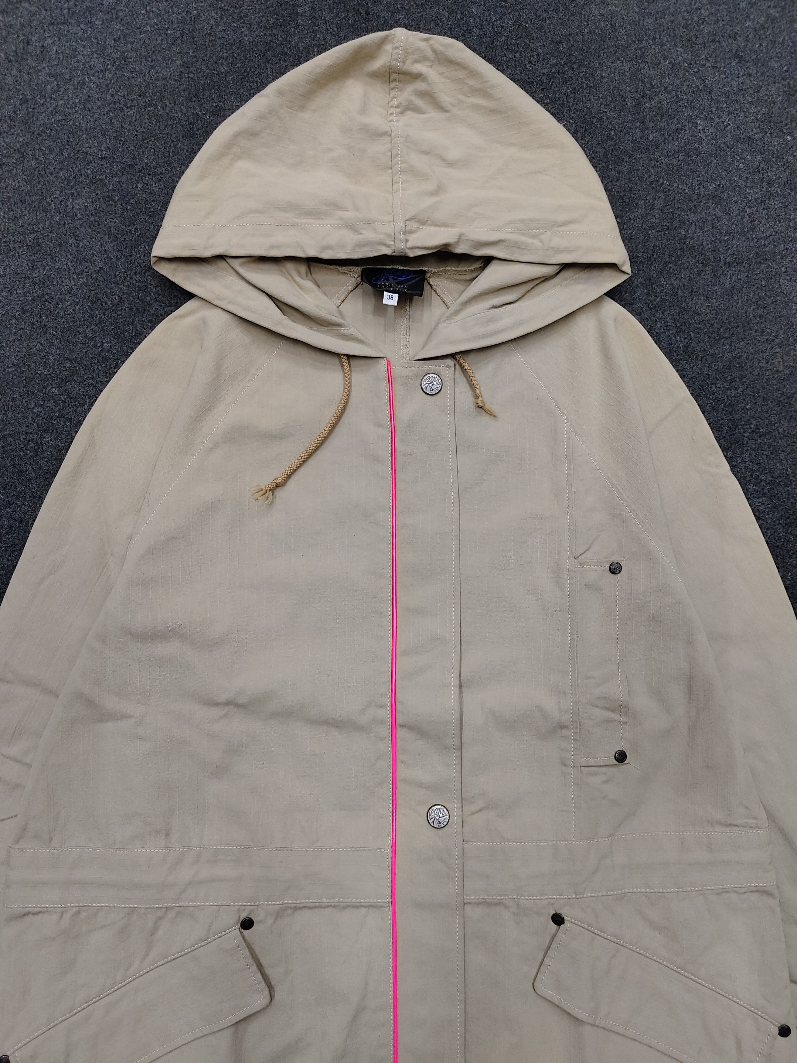 Christian Lacroix 00s Christian Lacroix Pink Tape Minimal Utility Parka Jacket Size M / US 6-8 / IT 42-44 - 2 Thumbnail