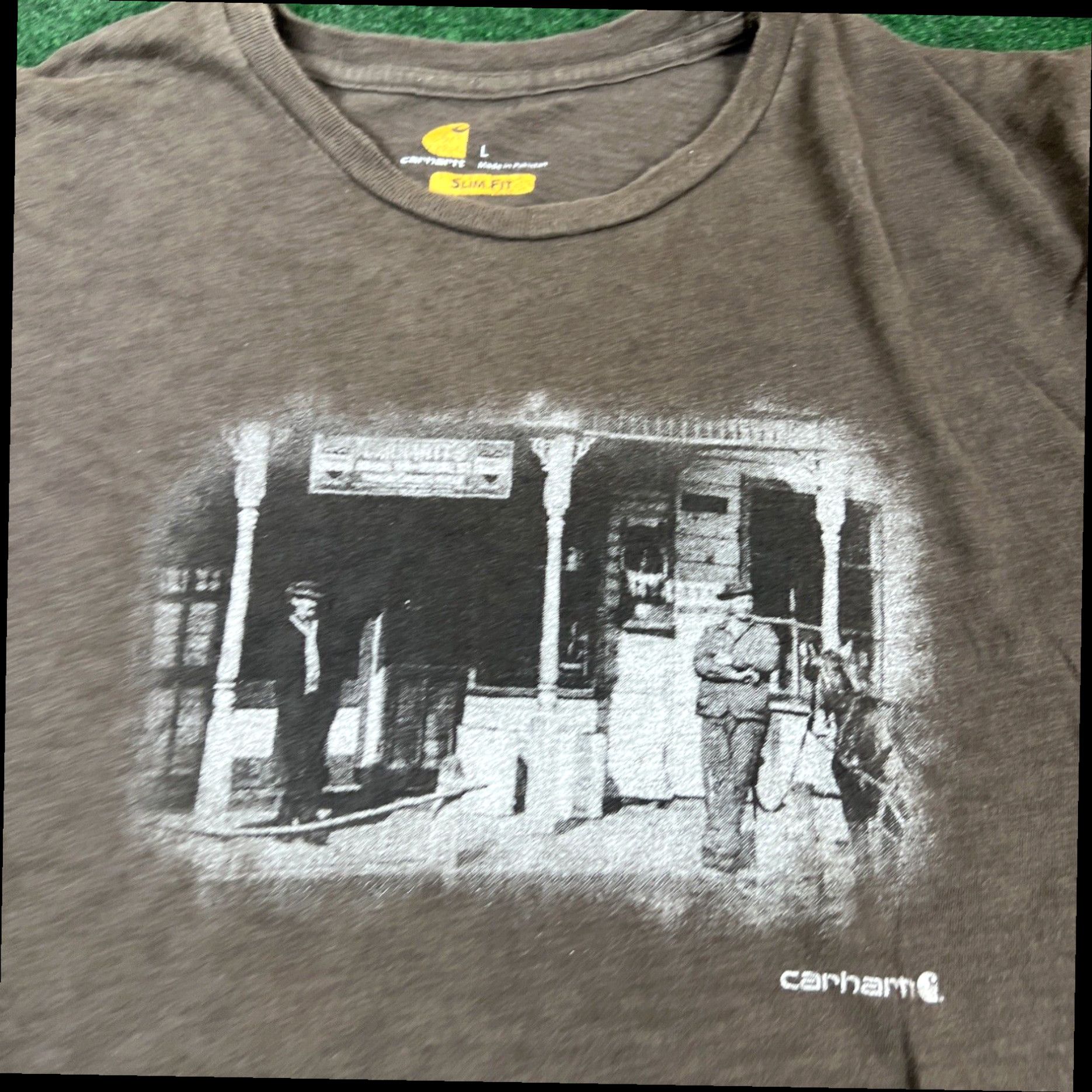 Carhartt Carhartt T-Shirt Mens L Brown Slim Fit Graphic Tee Size US L / EU 52-54 / 3 - 2 Thumbnail