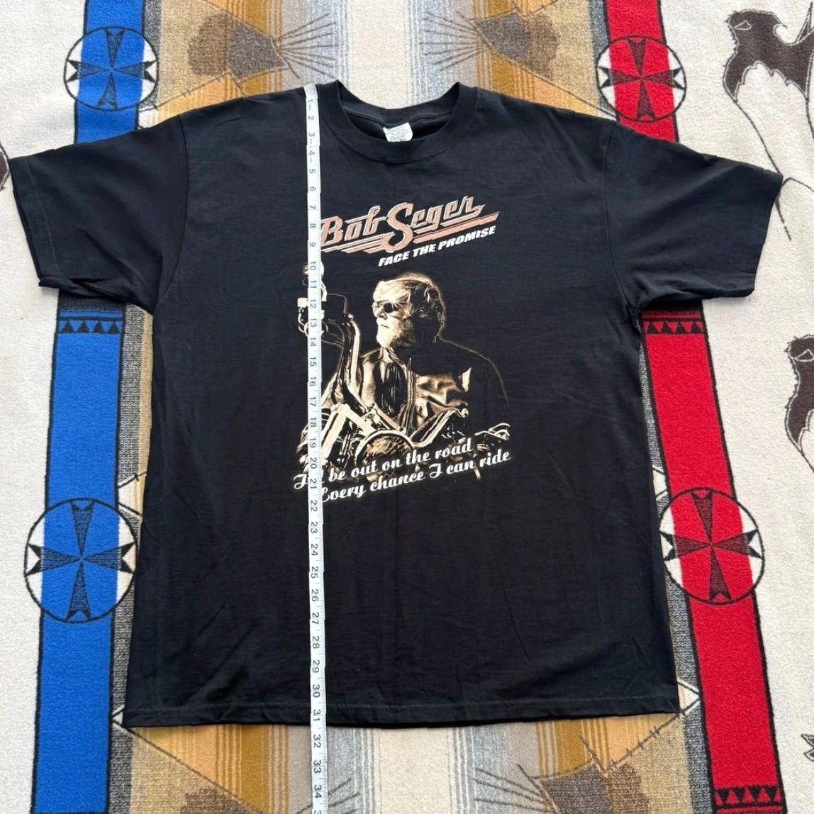 Anvil VINTAGE Y2K Bob Seger Face The Promise Concert Tour T-Shirt XL Black Short Sleeve Mens Cover Band Music 2000s Size US XL / EU 56 / 4 - 7 Thumbnail
