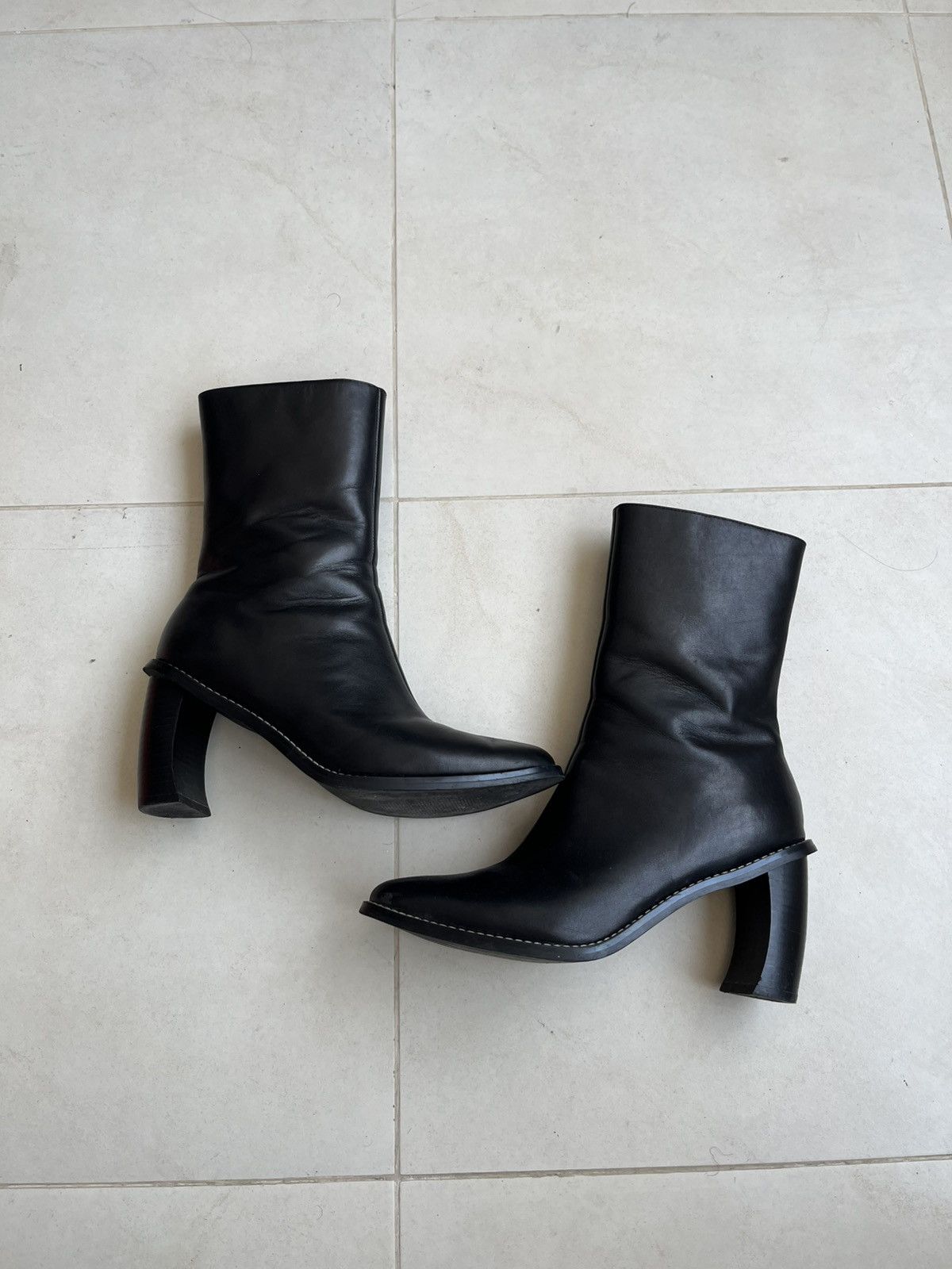 Vintage Vintage High Heel Leather Boots Size US 9.5 / IT 39.5 - 5 Thumbnail