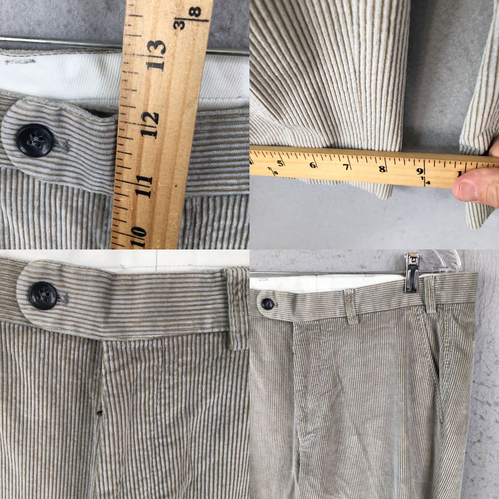 Vintage VINTAGE Bullock & Jones Pants Mens 36 Straight Leg Corduroy Grey Classic Regular Waist 36 Inseam 34 City Casual Business Travel WellMade Size US 36 / EU 52 - 8 Thumbnail