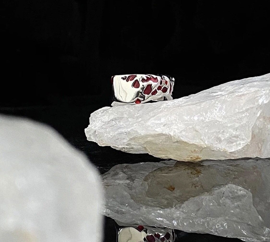 Jewelry Red Abstract Adjustable Ring Size ONE SIZE - 4 Thumbnail