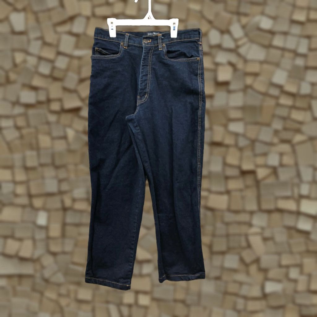 Blair VINTAGE John Blair Jeans Size 30S Mens Mid Rise Straight Leg Dark Wash Blue Denim Size US 30 / EU 46 - 1 Thumbnail