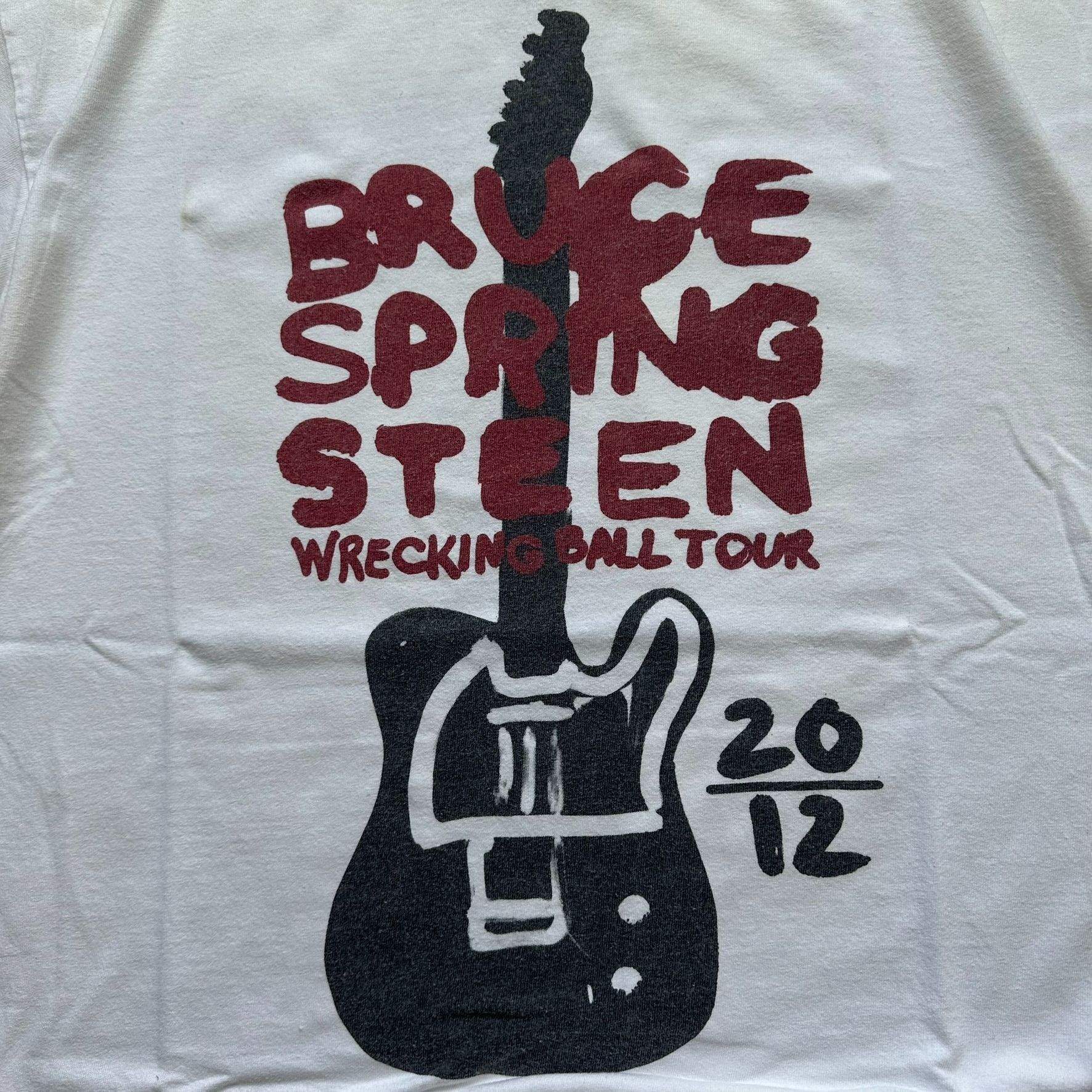 Band Tees Bruce Springsteen Wrecking Ball Tour T-Shirt White Concert R Size US L / EU 52-54 / 3 - 2 Thumbnail
