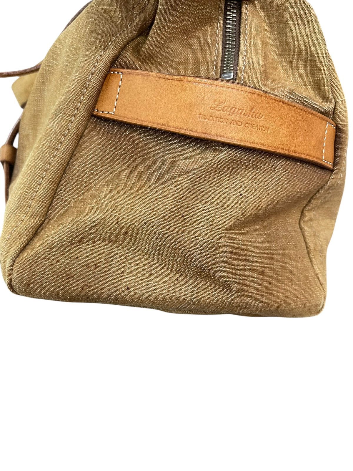 Genuine Leather Leather Cotton Canvas Lagasha Japan East/West Bag 1🟩5 Size ONE SIZE - 14 Thumbnail