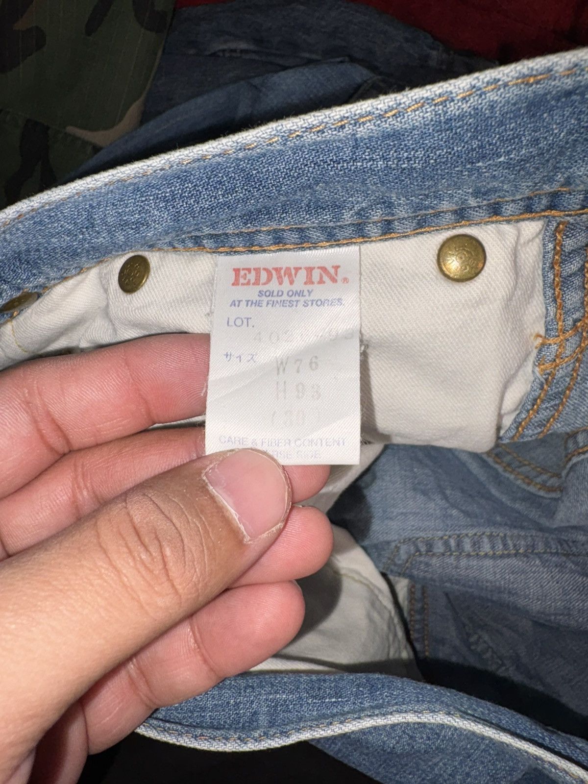 Edwin Vintage EDWIN Cinch-Back Workwear Jeans Made In Japan Size US 30 / EU 46 - 11 Thumbnail