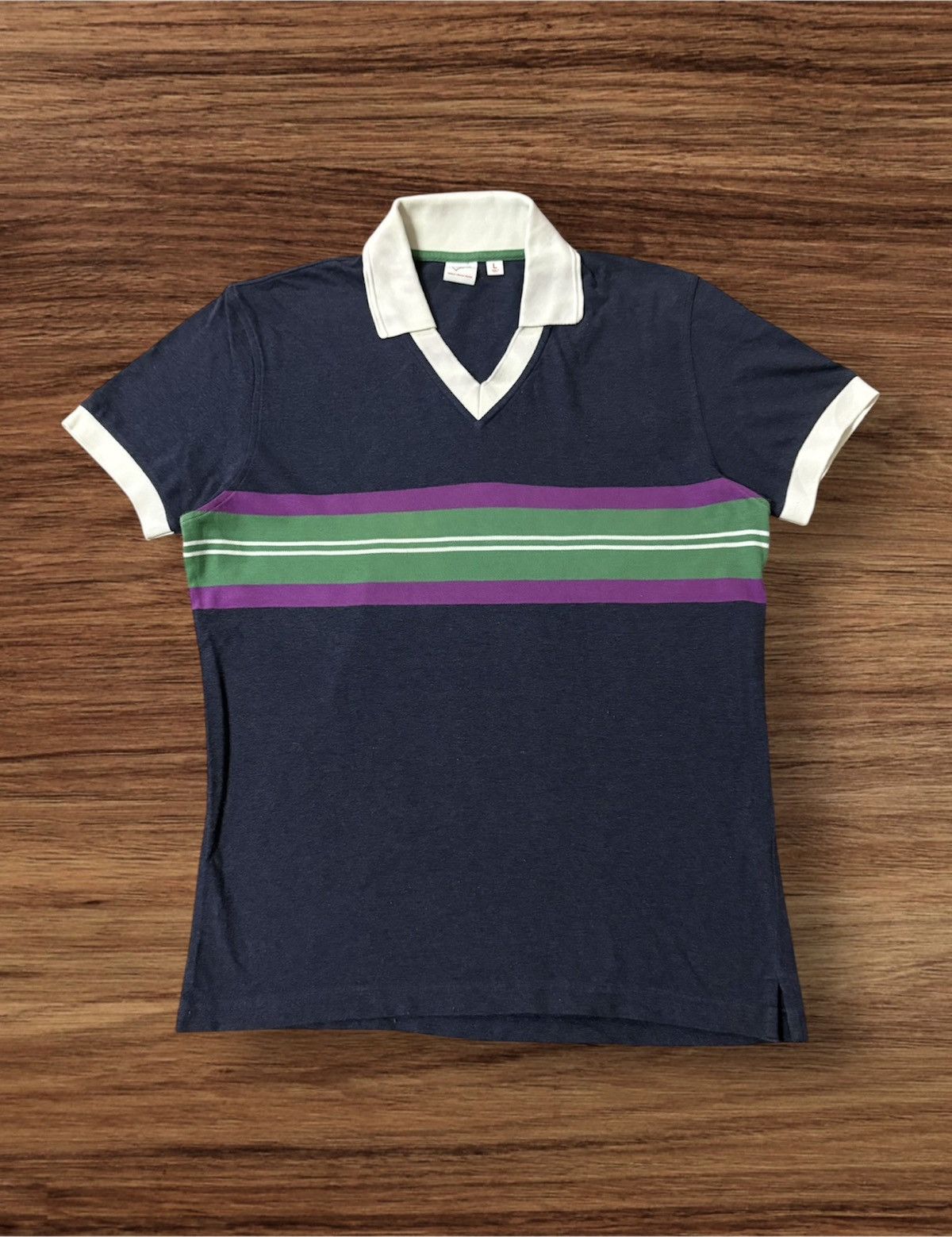 Michael Bastian Michael Bastian X UNIQLO Striped Vneck Polo Tee Size US M / EU 48-50 / 2 - 1 Thumbnail