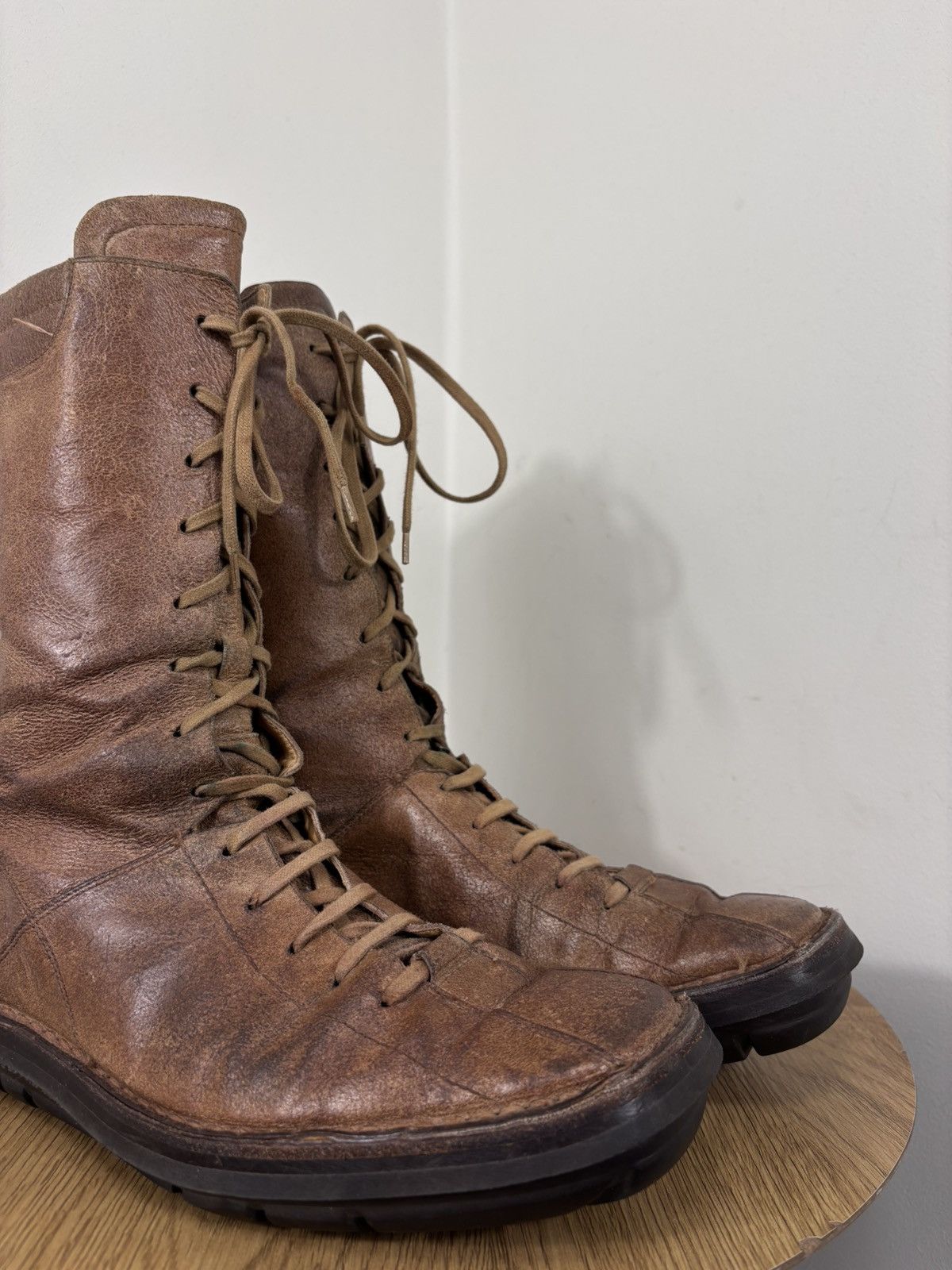 Bally Bally BearthTrek Men’s Distressed Leather Combat Boots Size US 8.5 / EU 41-42 - 7 Thumbnail