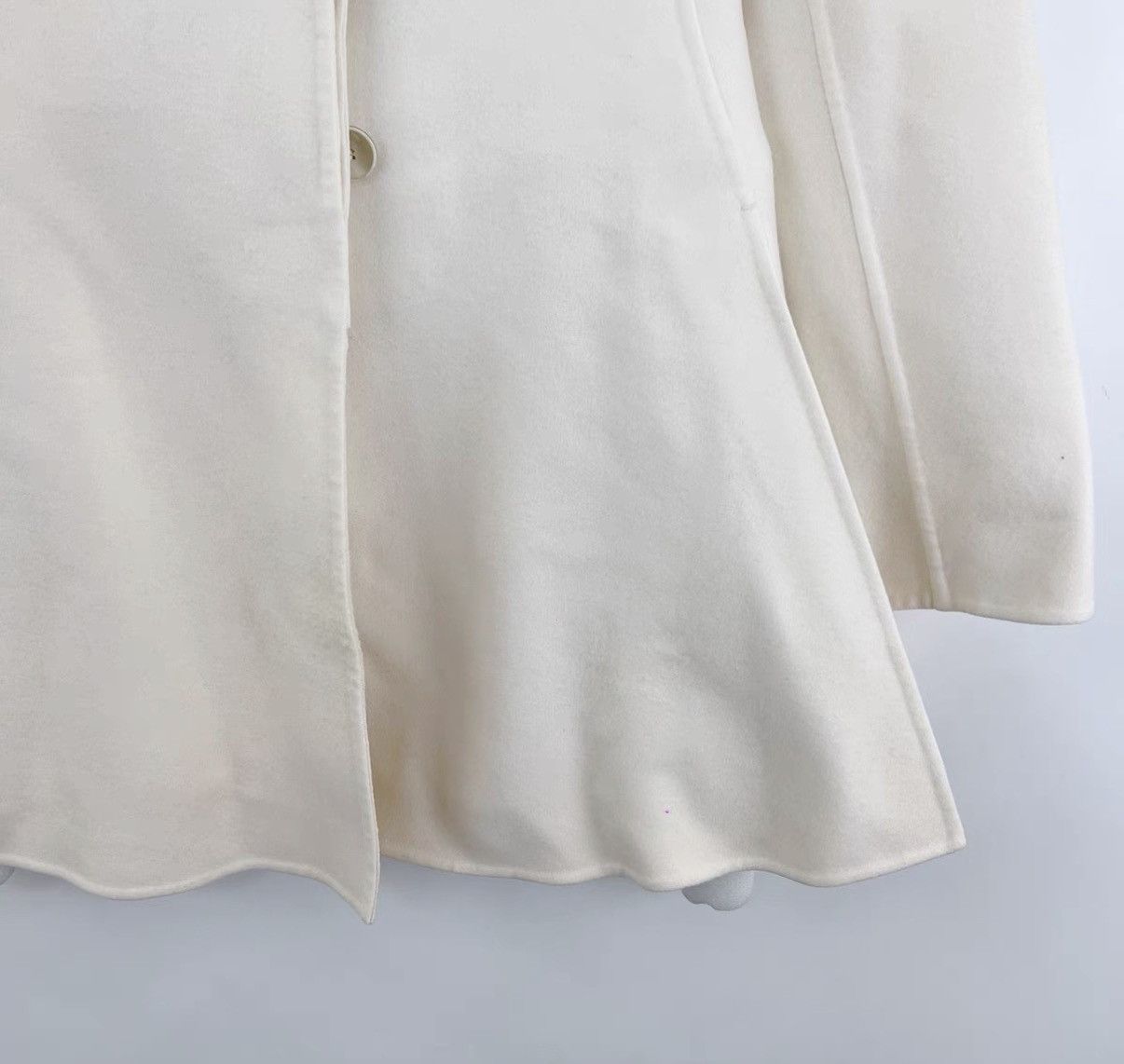 Dior Dior Off-White Cashmere Coat K12 Size XXS / US 00 / IT 34 - 4 Thumbnail