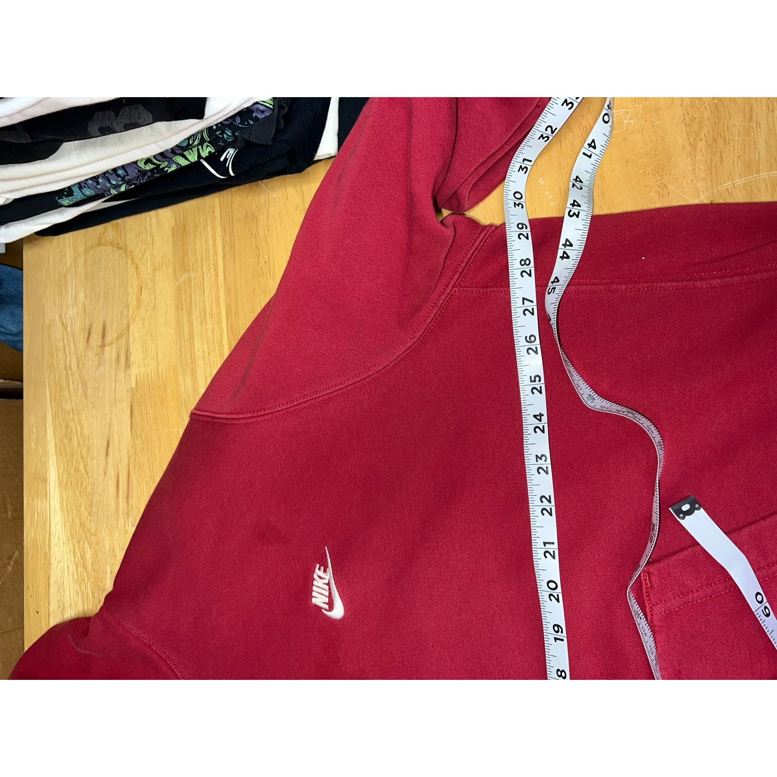 Nike Nike Red Hoodie Kangaroo Pocket Pullover Dark Red Stained 3X Size US XXL / EU 58 / 5 - 8 Thumbnail