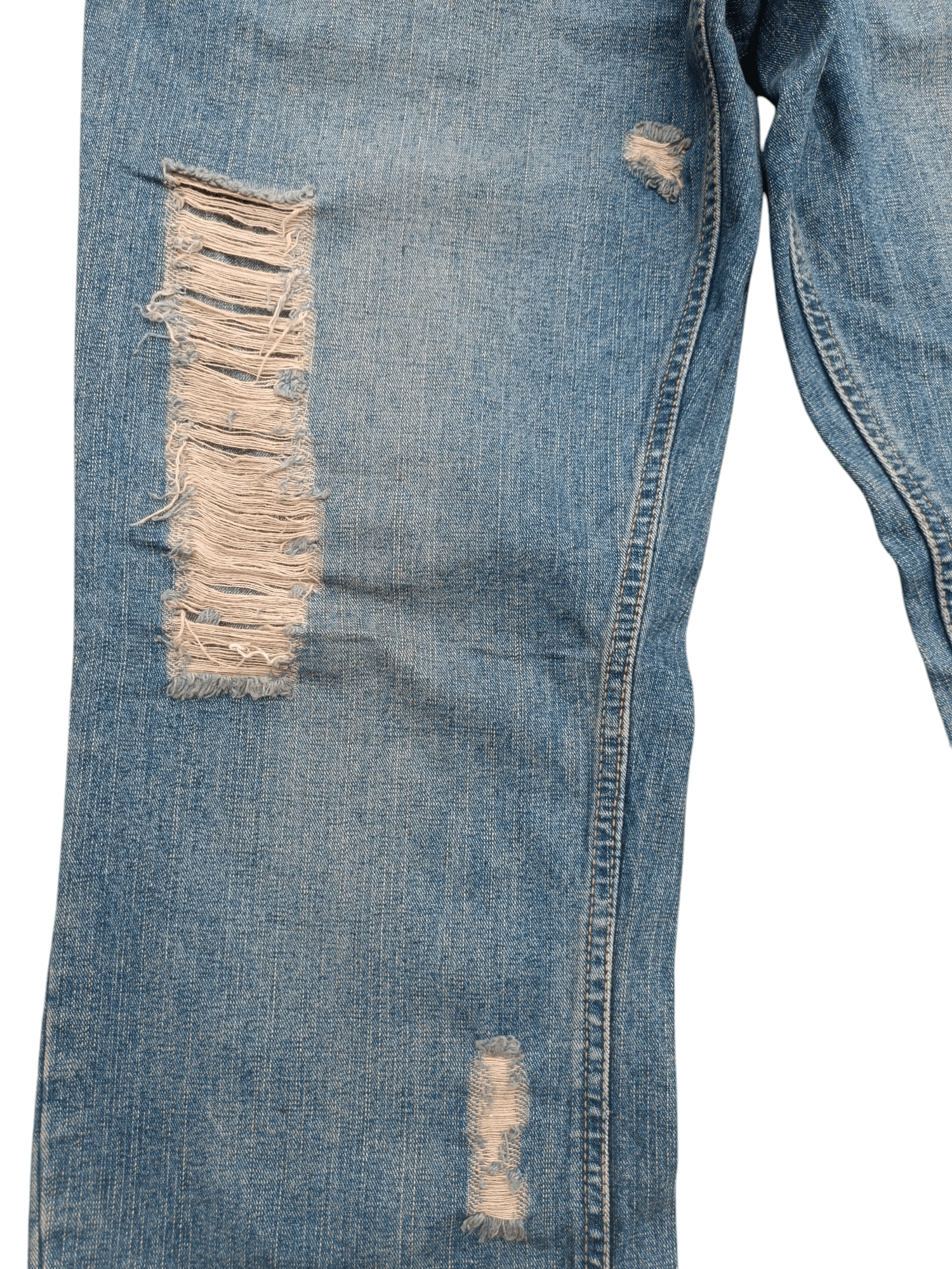 Japanese Brand FLARE JEANS JUNGLE STORM BLUE FADED DISTRESSED DENIM PANTS Size US 30 / EU 46 - 9 Thumbnail