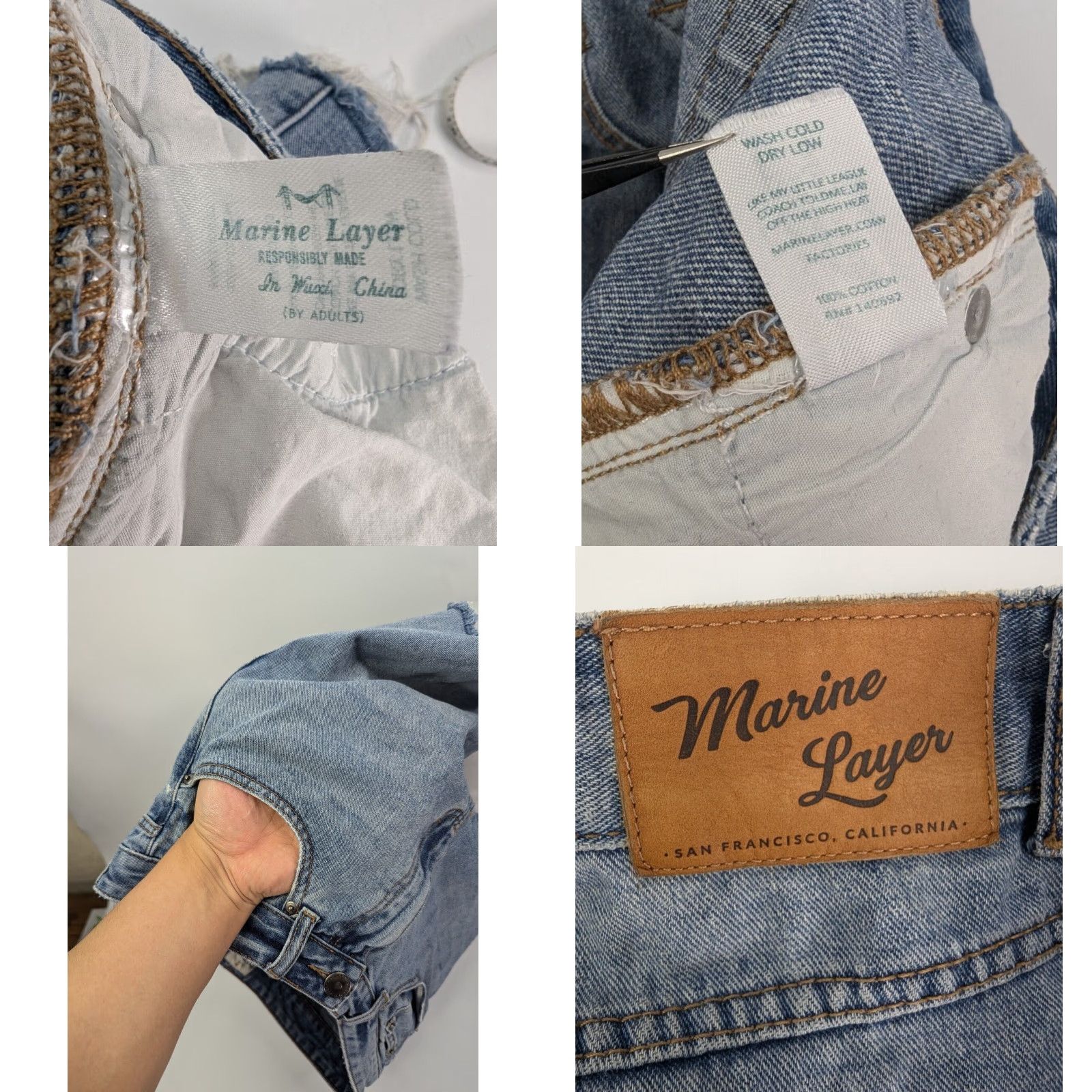 Marine Layer Marine Layer Bermuda Shorts Women's 33 Blue Outdoor Casual Surf Grunge Blue Size 24" / US 00 / IT 34 - 8 Thumbnail