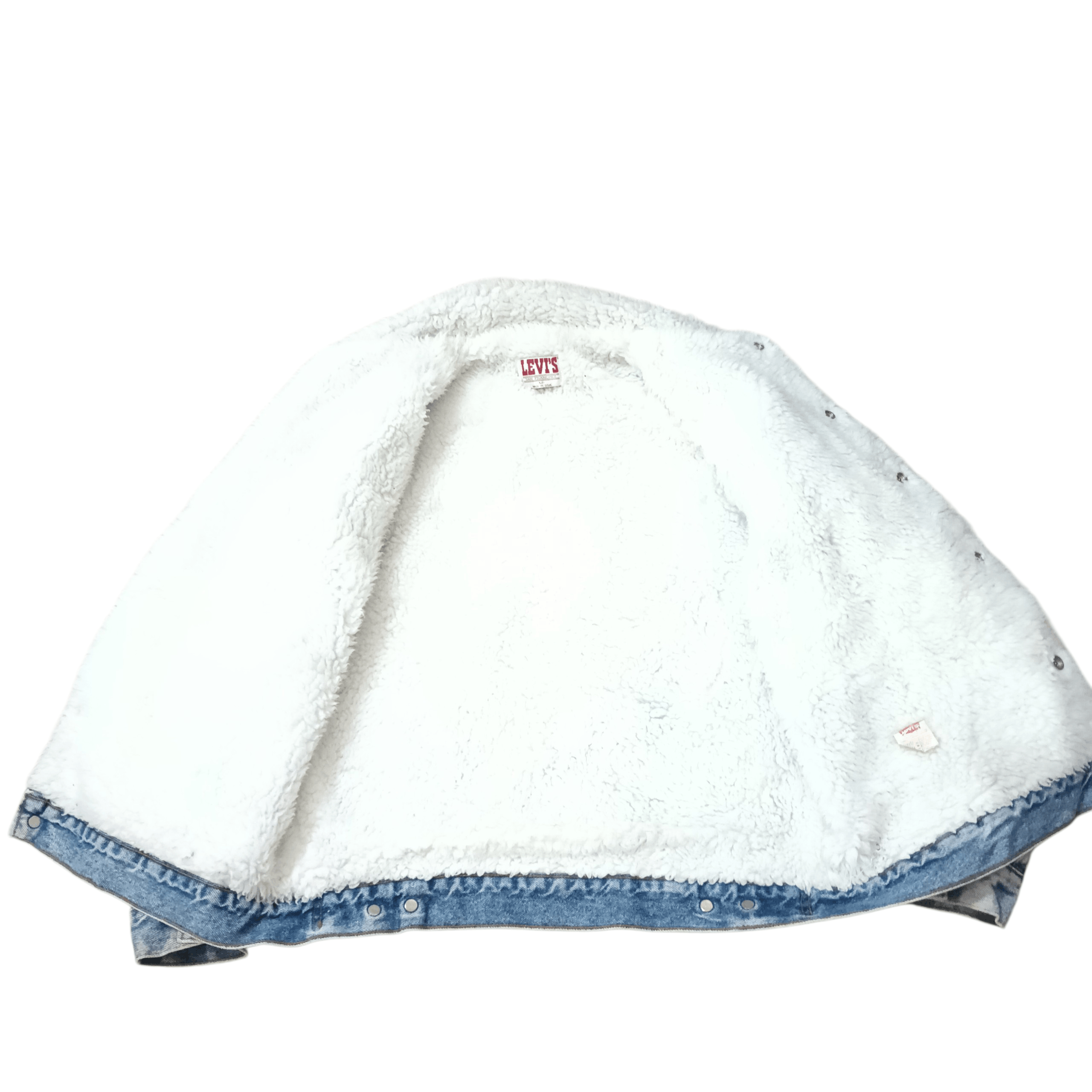 Levi's Vintage 70s 80s Levis Trucker Sherpa Denim Jacket Size US XL / EU 56 / 4 - 4 Thumbnail