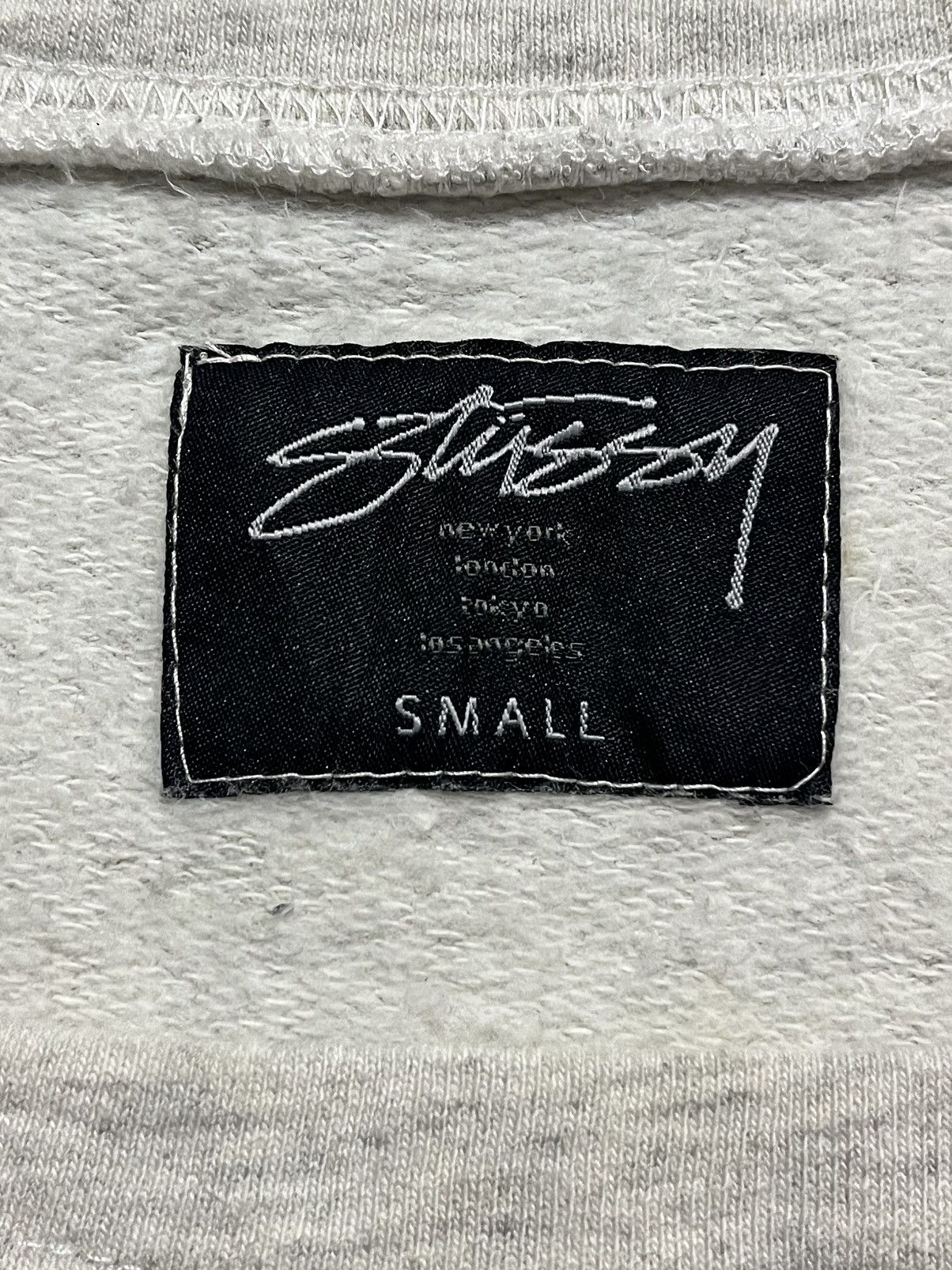 Vintage Stussy Crewneck 80 Logo Soft Grey