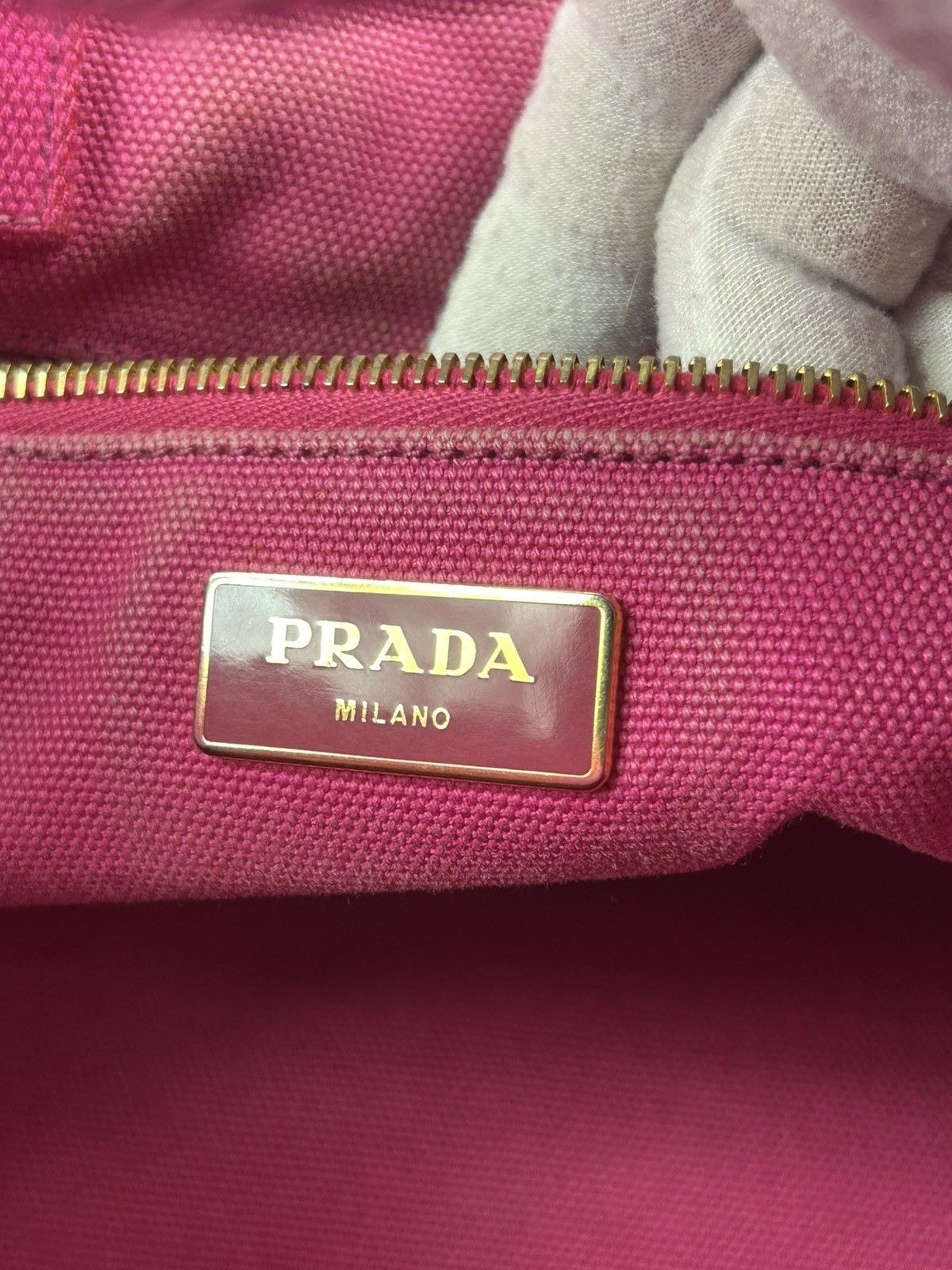 Prada Prada Canapa Canvas Tote Bag Size ONE SIZE - 11 Thumbnail