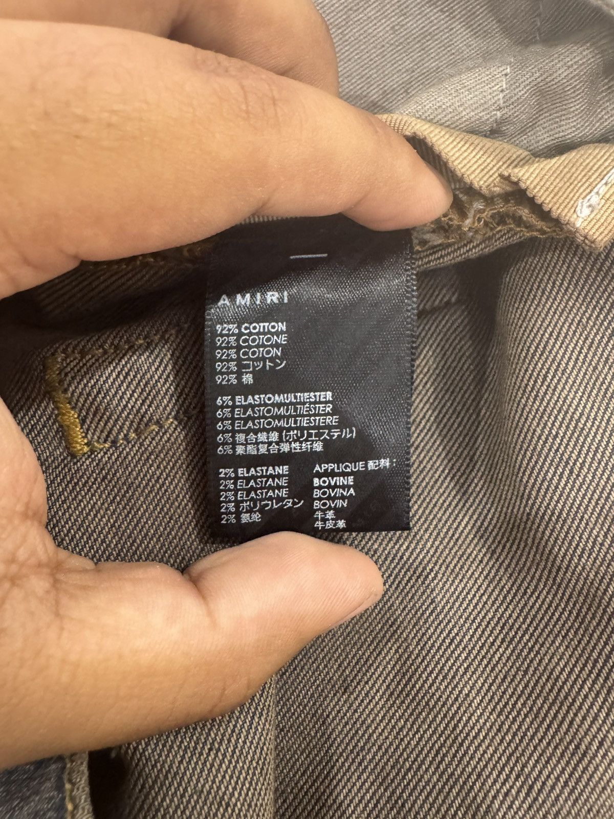 Amiri Amiri Dark Indigo & Black Patch Thrasher Jeans Size US 38 / EU 54 - 5 Thumbnail