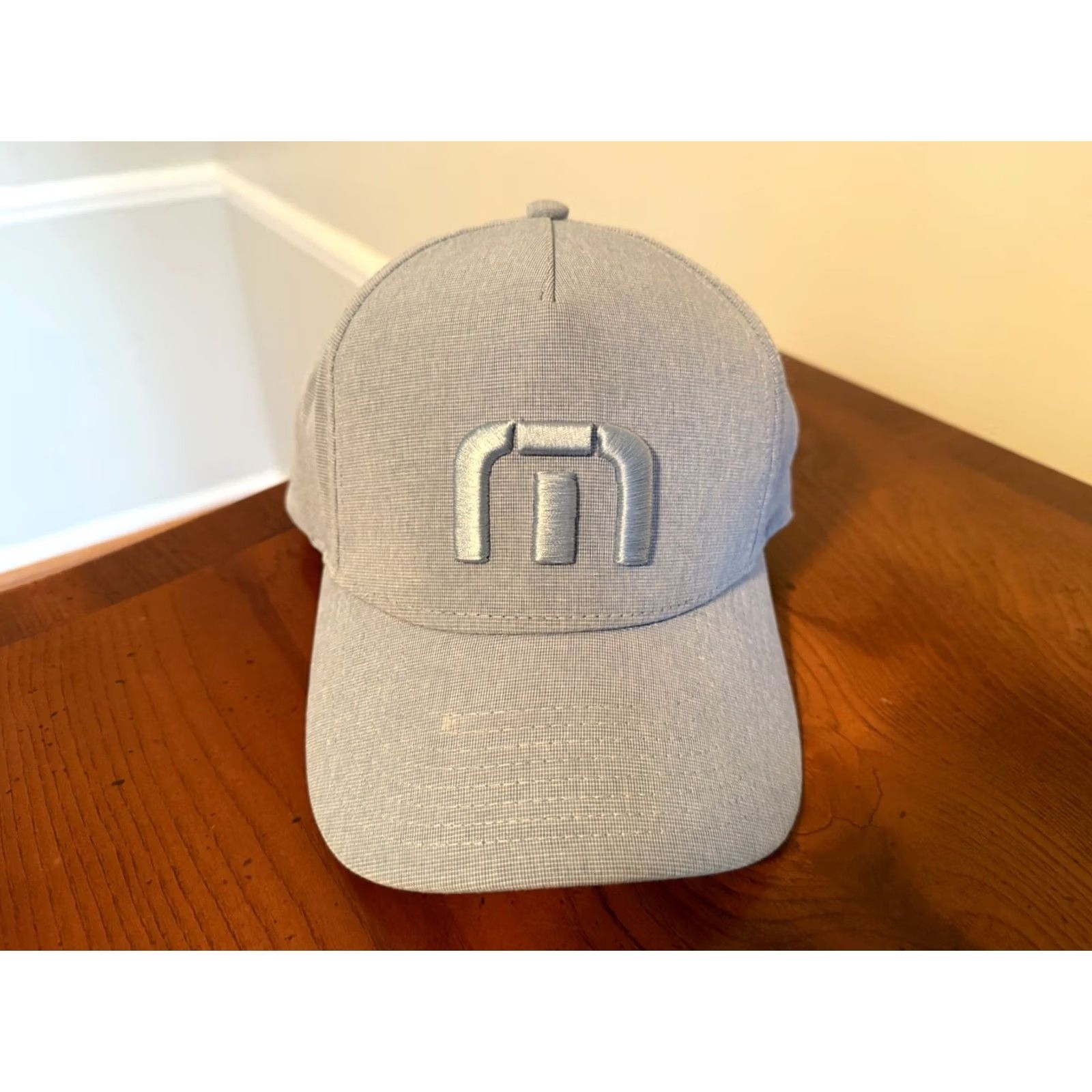 TravisMathew Travis Mathew Hat Light Blue Golf Embroidered Cap Snapback M Logo Mens Adjustable One Size Blue Sports Size ONE SIZE - 2 Thumbnail