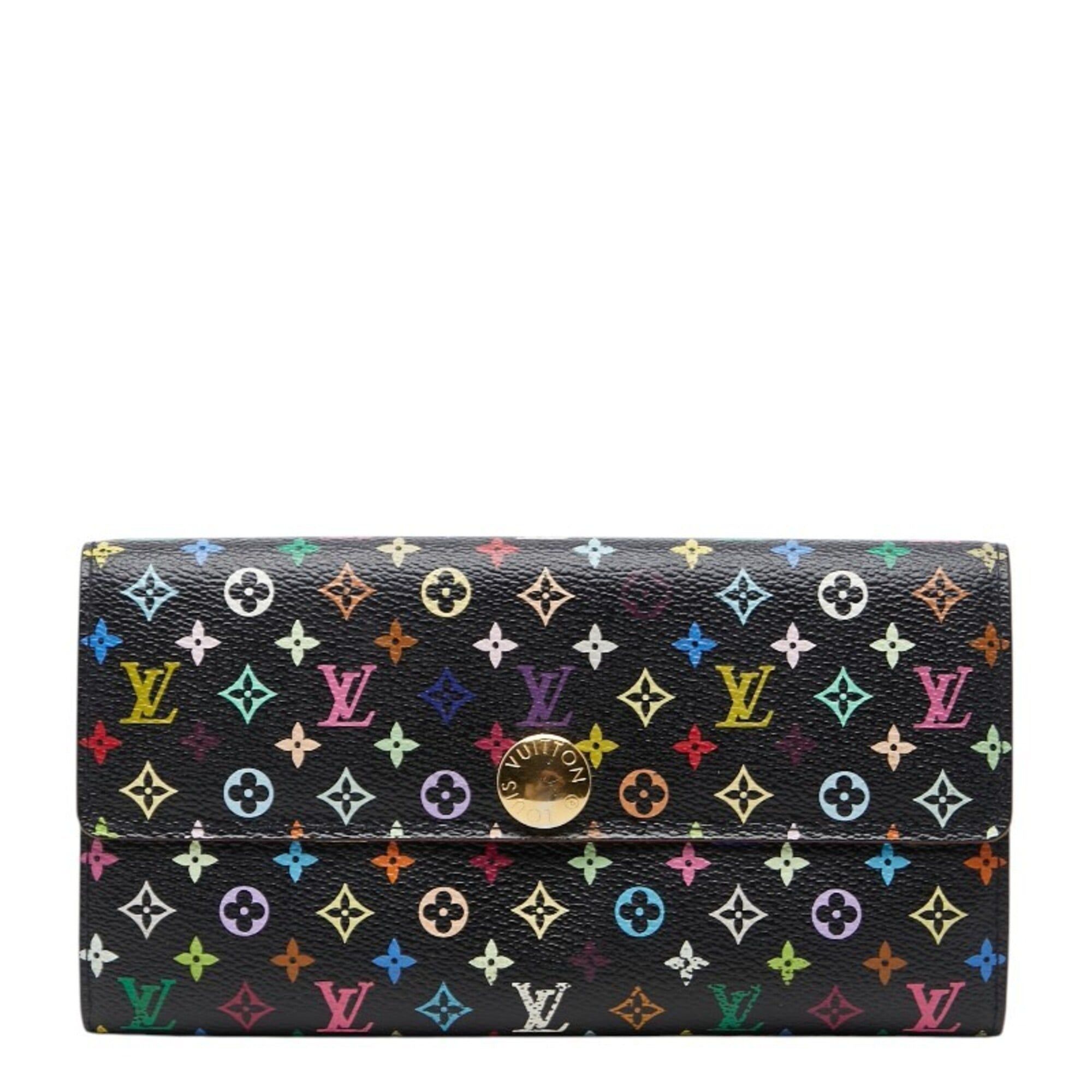 Louis Vuitton Louis Vuitton Monogram Portefeuille Sarah Long Wallet M60273 Noir Multicolor Leather Women's LOUIS VUITTON Size ONE SIZE - 1 Thumbnail