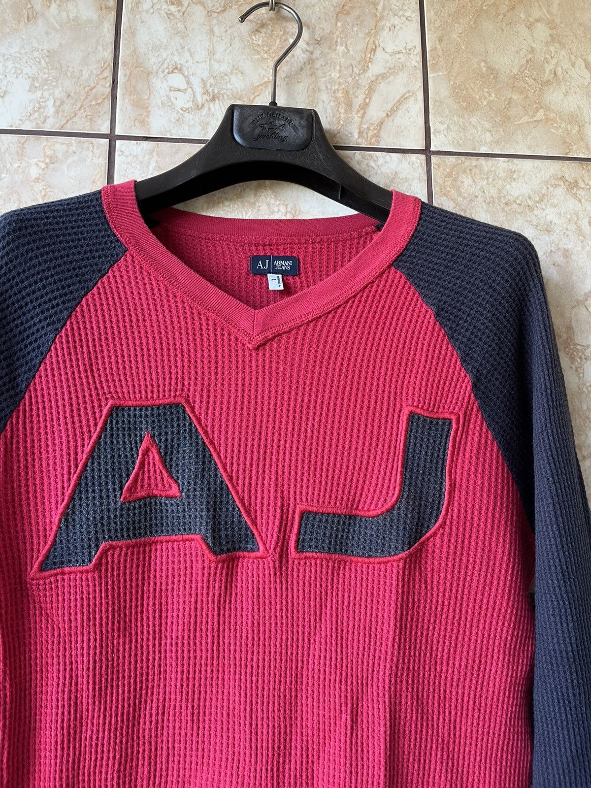 Armani Armani jeans 2000 waffle long sleeve Size US L / EU 52-54 / 3 - 2 Thumbnail