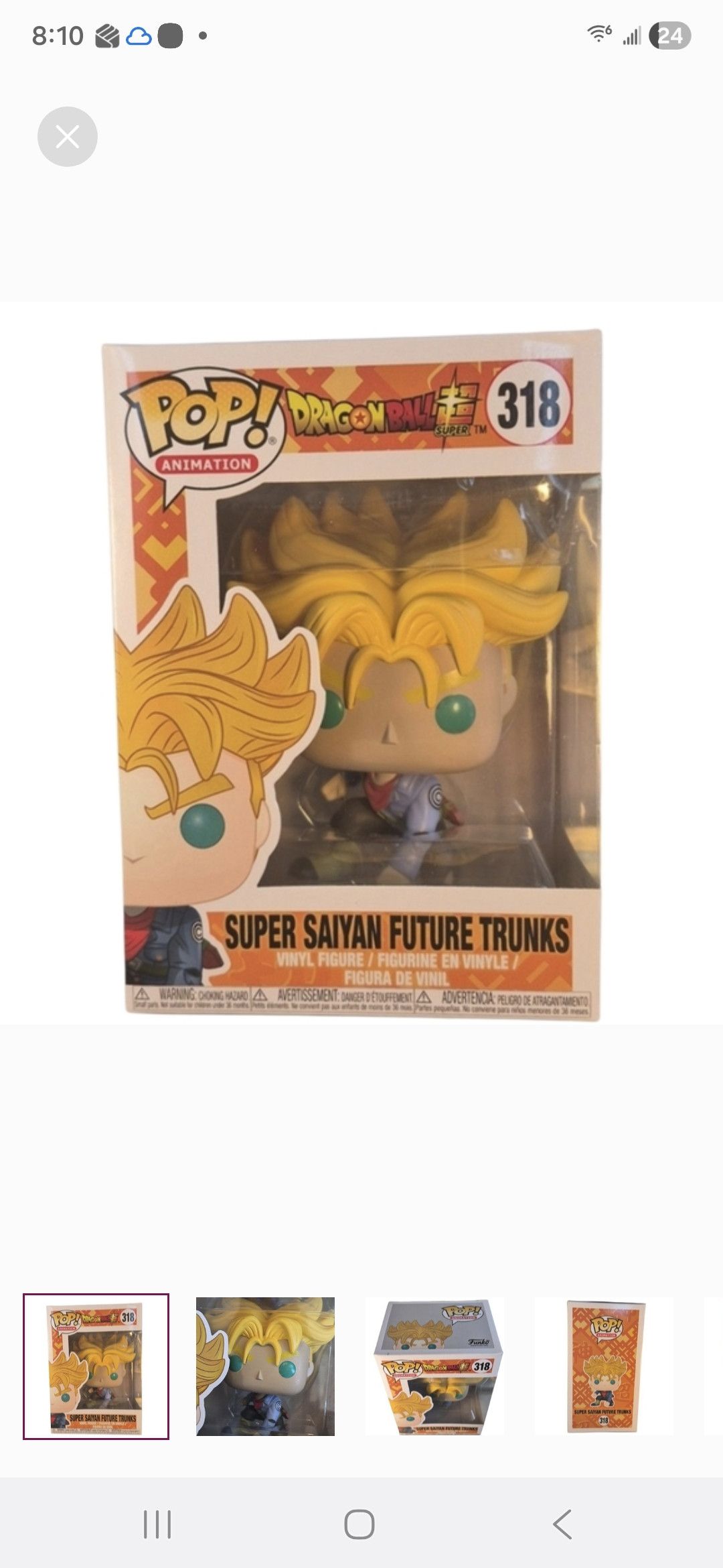 Other Funko × Dragon Ball Z S S FUTURE TRUNKS Vinyl Figure Size ONE SIZE - 1 Thumbnail