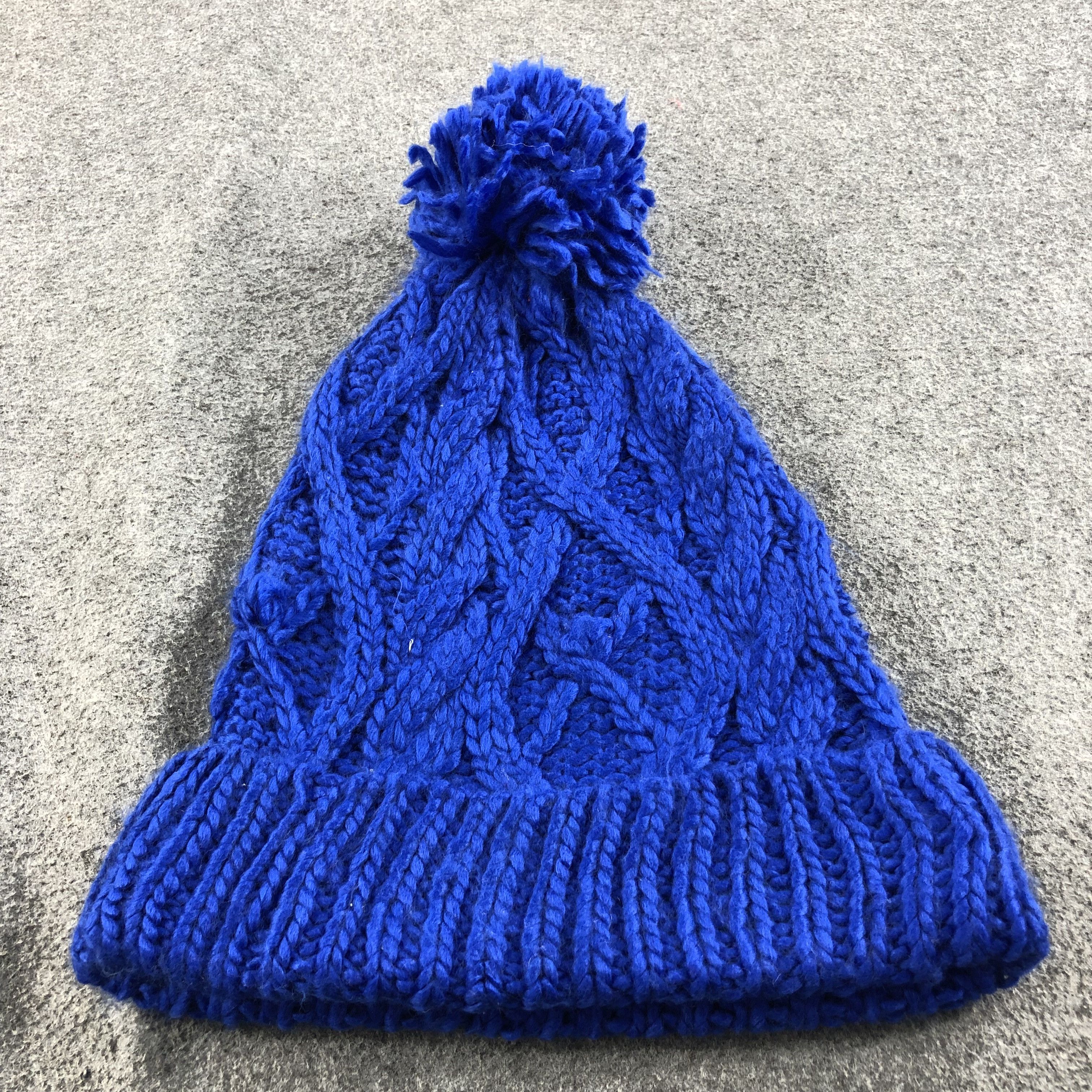 Vintage Unknown Cable Knit Slouchy Bobble Beanie Snowcap B302 Size ONE SIZE - 4 Thumbnail