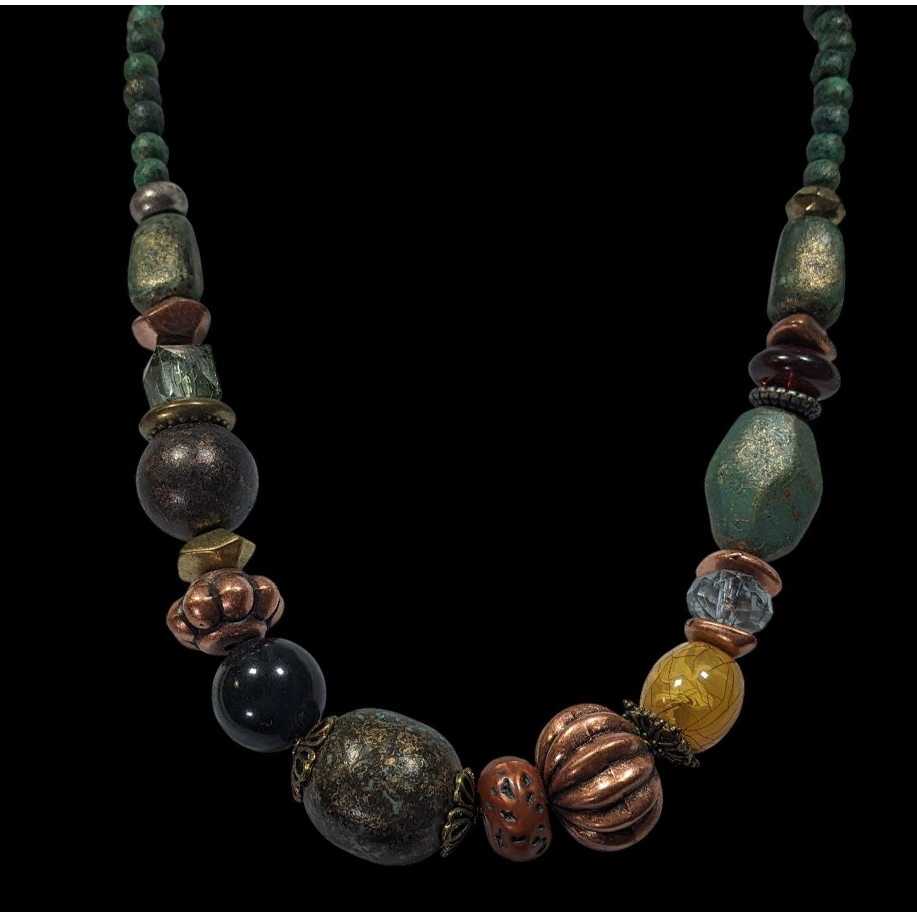 Other Chunky Bohemian Mixed Media Earth Tone Beaded Necklace Size ONE SIZE - 2 Thumbnail