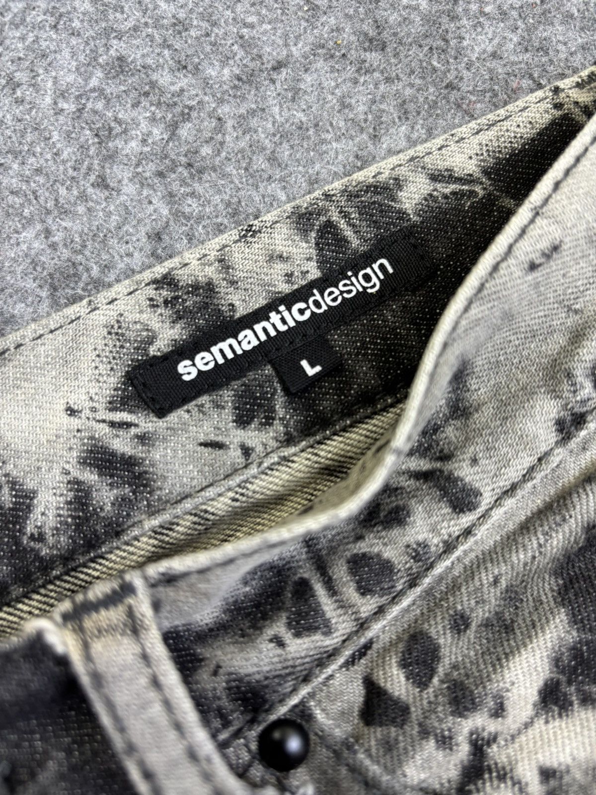 Japanese Brand 💥semanticdesign Japan Streetwear Tye Dye Metal Jeans F721 Size US 31 - 10 Thumbnail