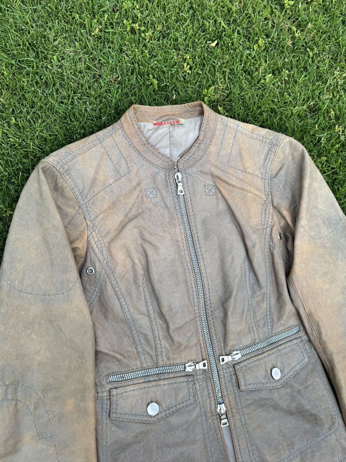 Prada Vintage Prada leather jacket Size S / US 4 / IT 40 - 5 Thumbnail