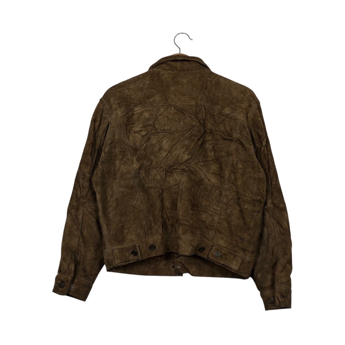 Issey Miyake 📌Vintage Biker Leather Jacket Flare Big Logo Lining Size US M / EU 48-50 / 2 - 9 Thumbnail