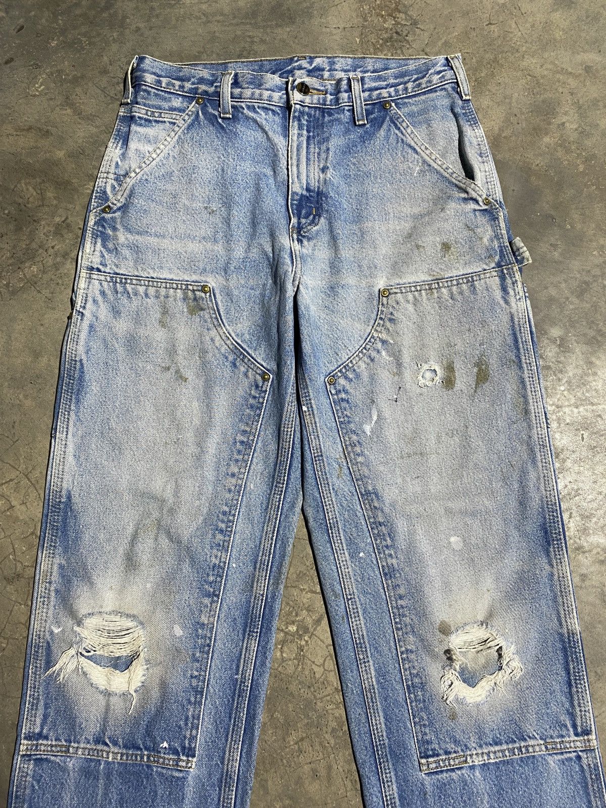 Carhartt Distressed Faded Vintage Carhartt Double Knee B73 DST Size US 30 / EU 46 - 3 Thumbnail