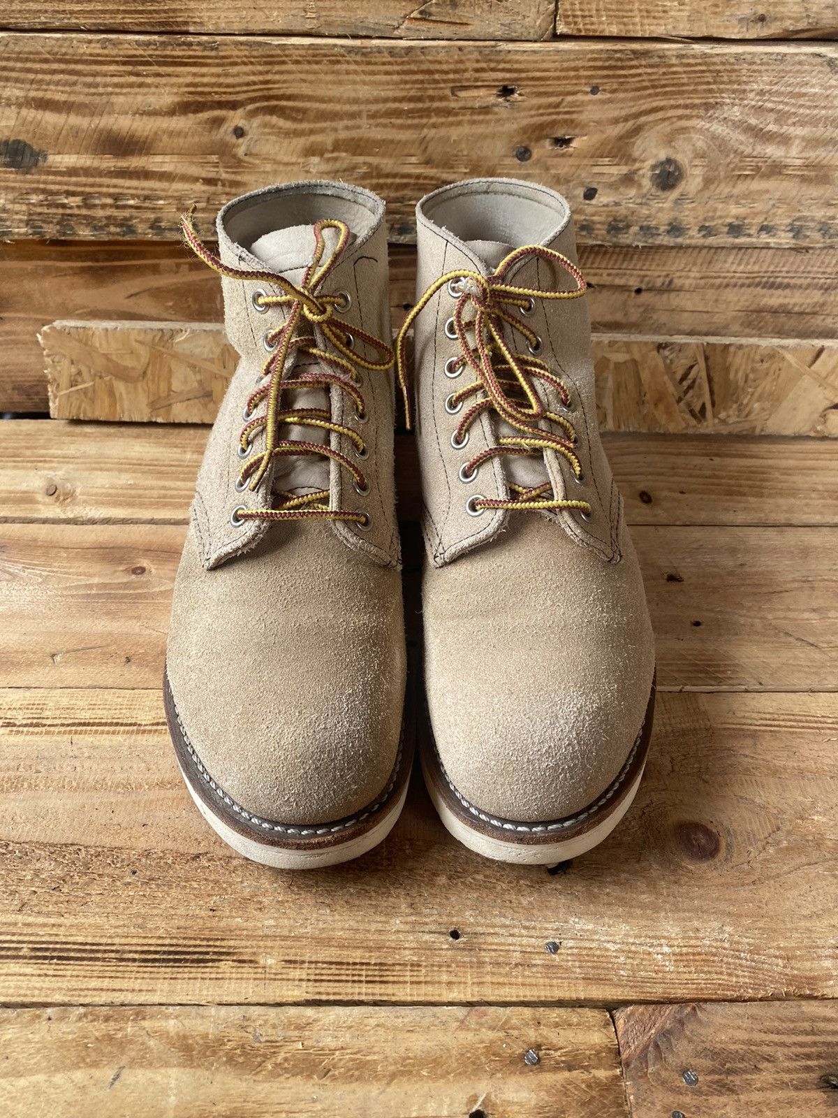 Red Wing Redwing roundtoe tan brown suede leather boots sz 39 Size US 7 / EU 40 - 9 Thumbnail