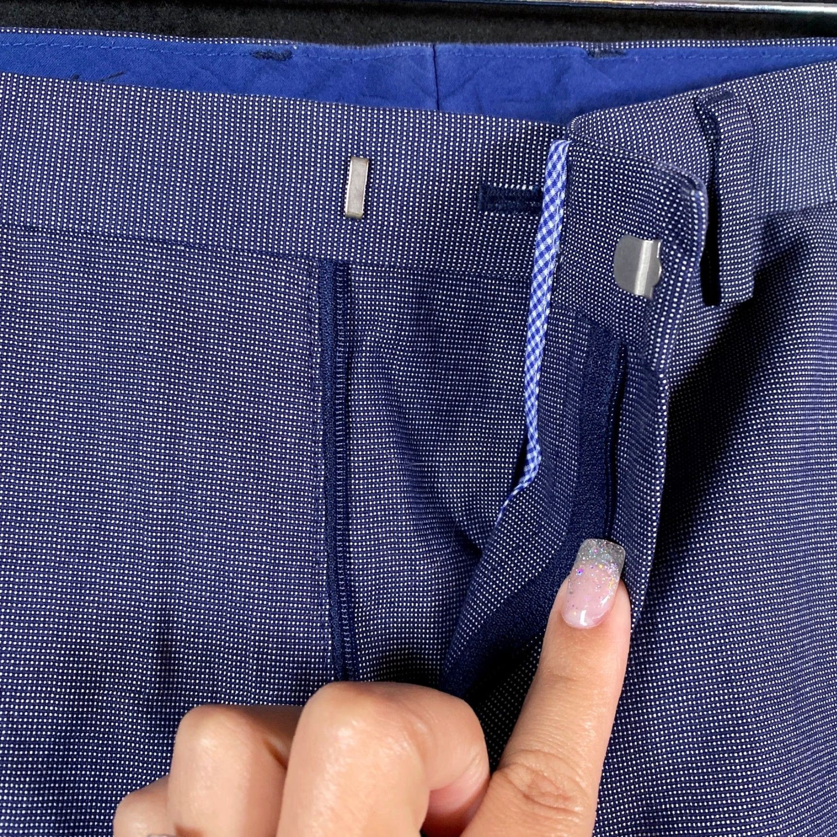 Banana Republic VINTAGE Banana Republic Mens Pants Blue Non Iron Modern Slim Fit 100% Cotton 33x32 34x30.5 Casual Business Workwear Formal Solid Chino Mens Size US 33 - 4 Thumbnail