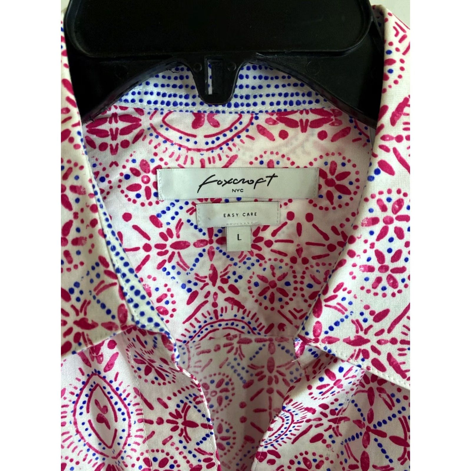 Vintage FoxCroft NYC Pink Artwork LONG SLEEVE SHIRT Large L WOMENS Size L / US 10 / IT 46 - 7 Thumbnail
