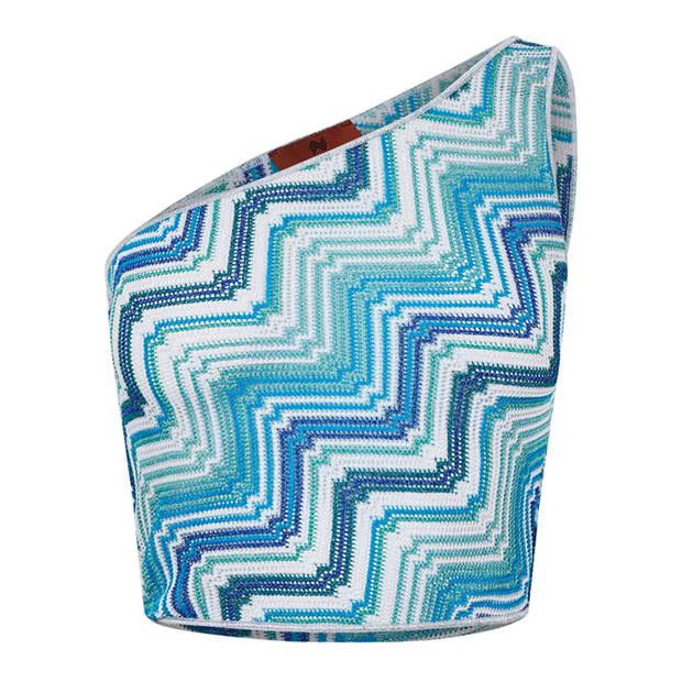 Missoni o1g2r1mq1124 One Shoulder Top in Multicolor Size M / US 6-8 / IT 42-44 - 1 Thumbnail