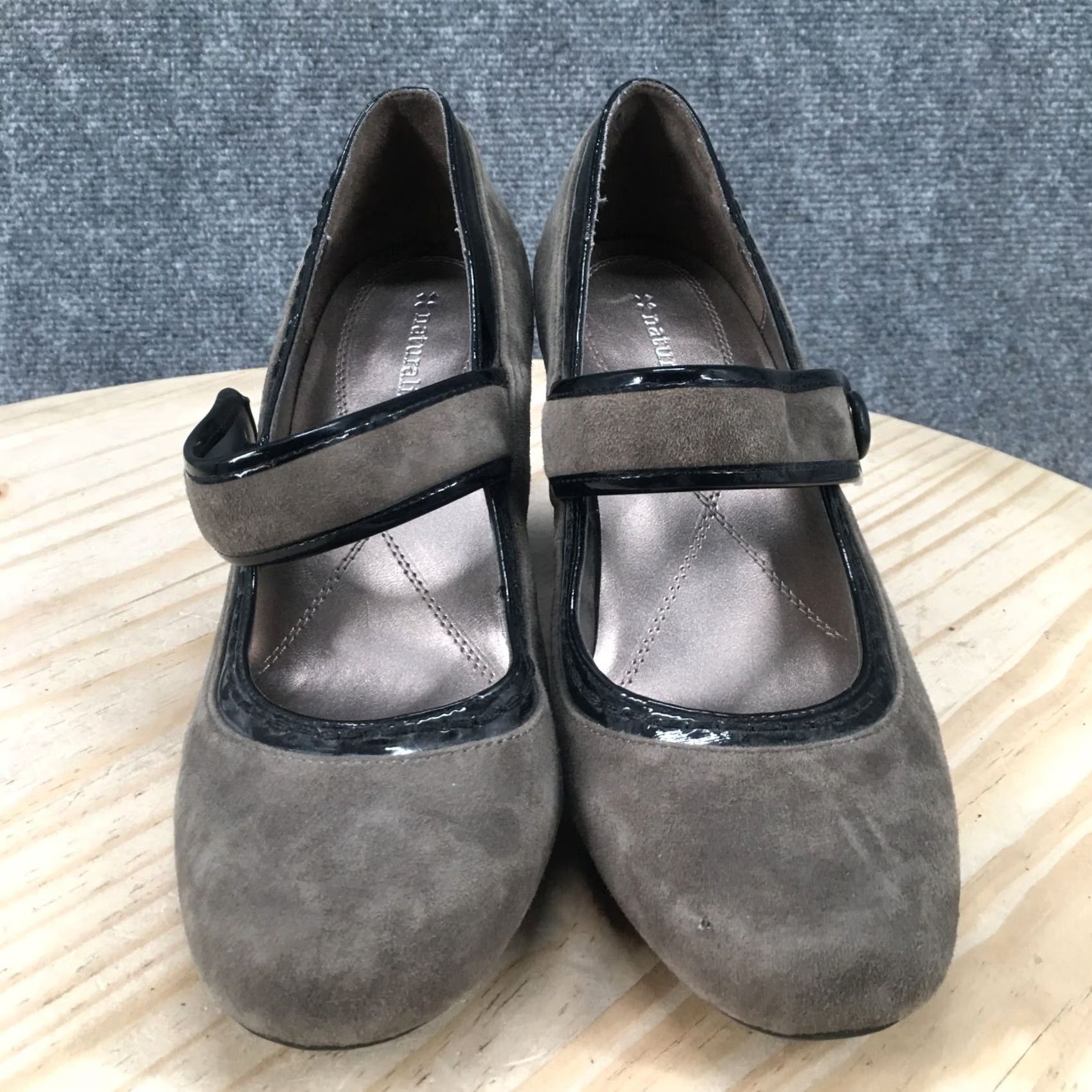 Naturalizer Naturalizer Heels Womens 8.5 Julius Dress Mary Jane Pumps Gray Suede Leather Size M / US 6-8 / IT 42-44 - 5 Thumbnail