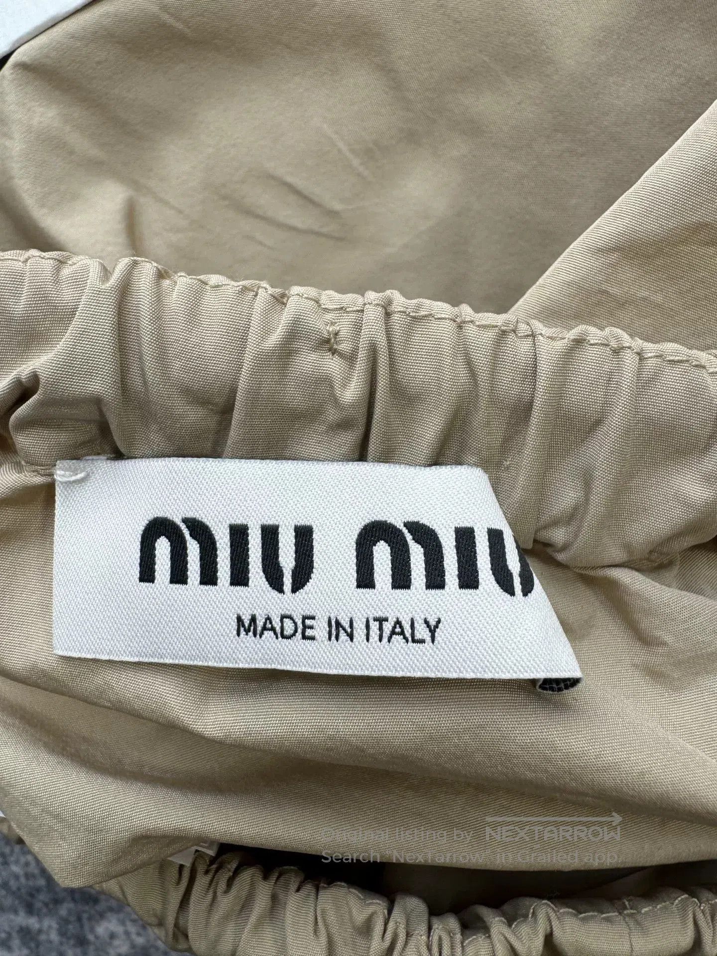 Miu Miu Miu Miu Khaki Nylon Half Skirt. Size 37" - 5 Thumbnail
