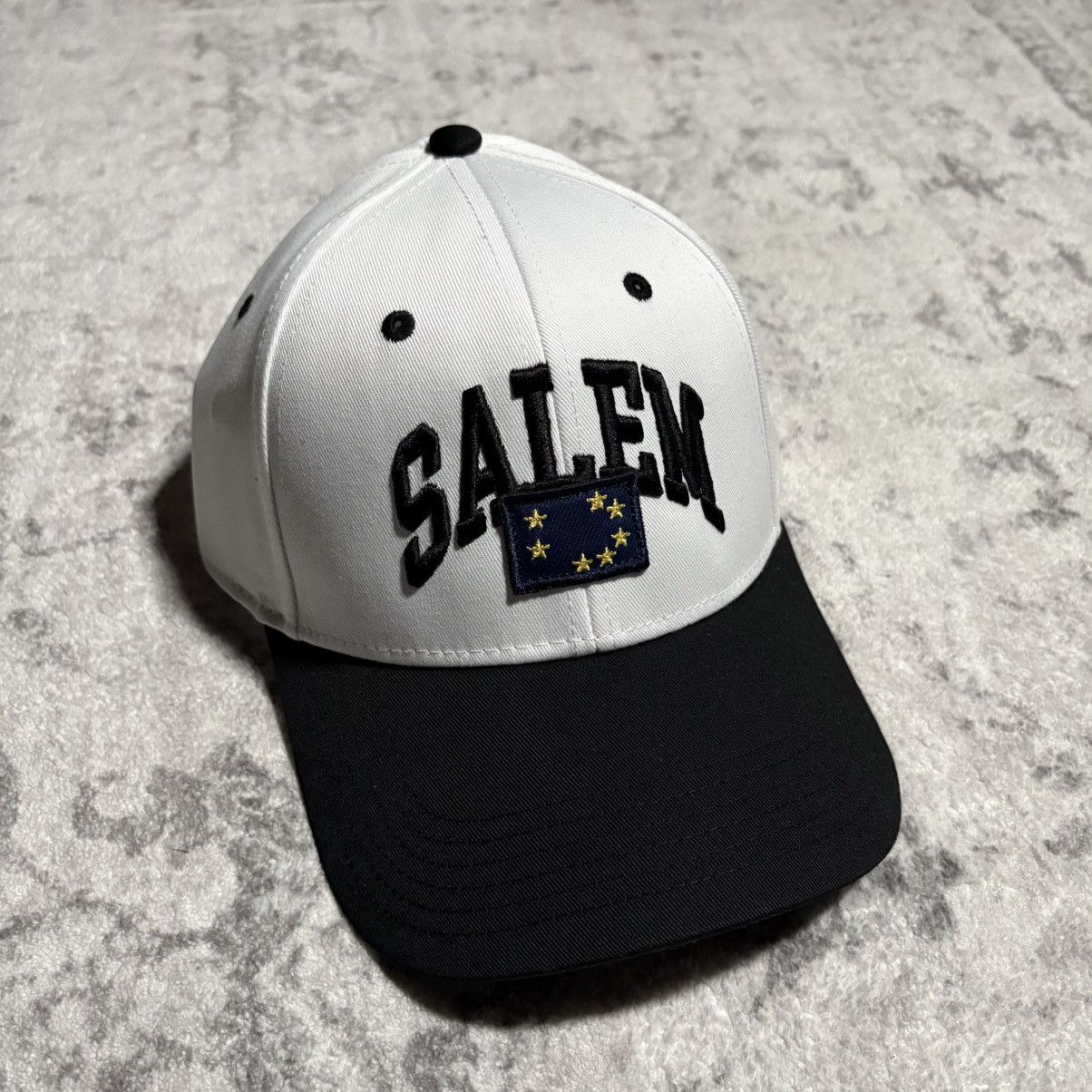 S4LEM Salem Stars Flag Patch Hat Black Black/White Size ONE SIZE - 1 Thumbnail