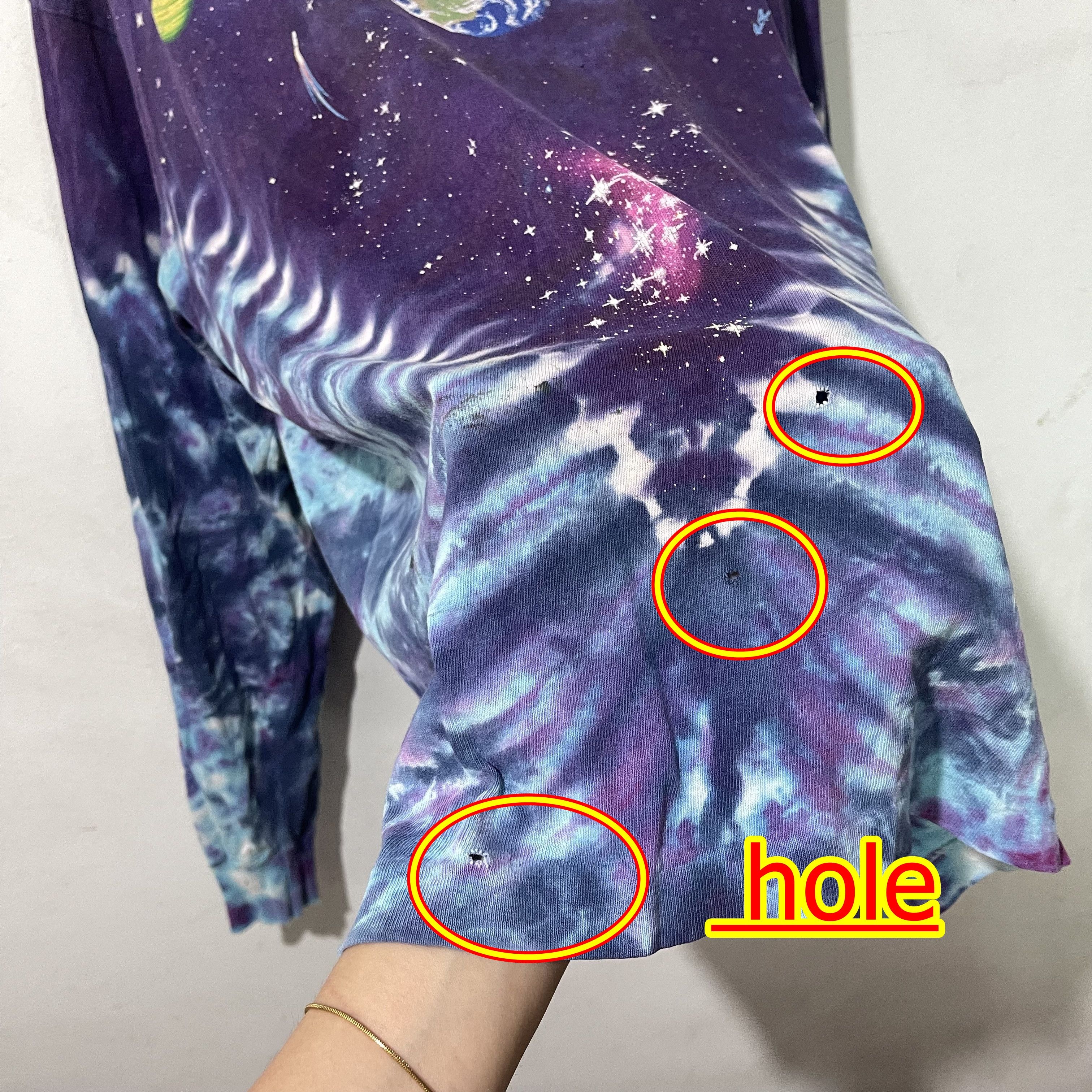 Vintage Vintage 90s Galaxy Space Long Sleeve Shirt Size US L / EU 52-54 / 3 - 10 Thumbnail